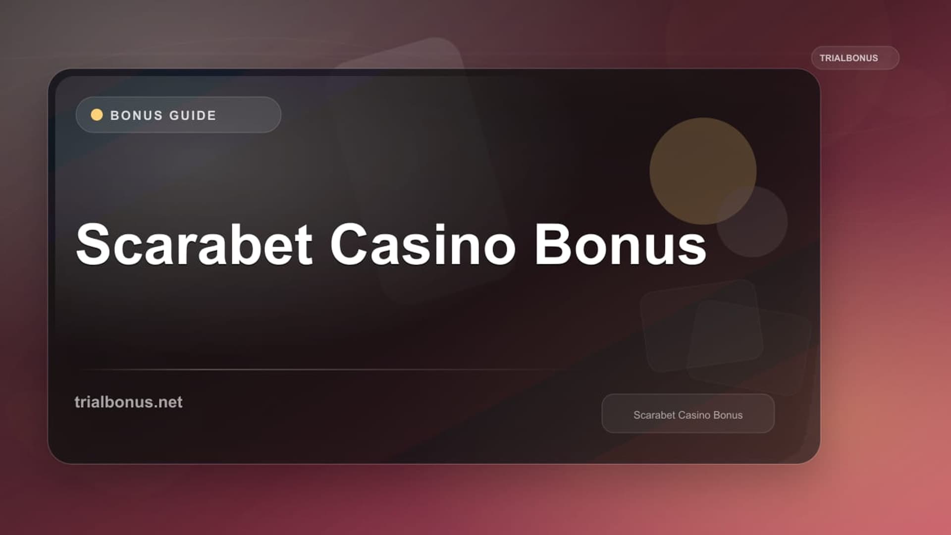 Scarabet Casino Bonus