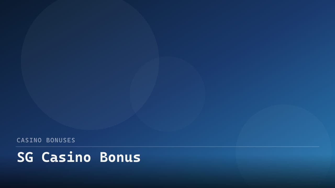 SG Casino Bonus