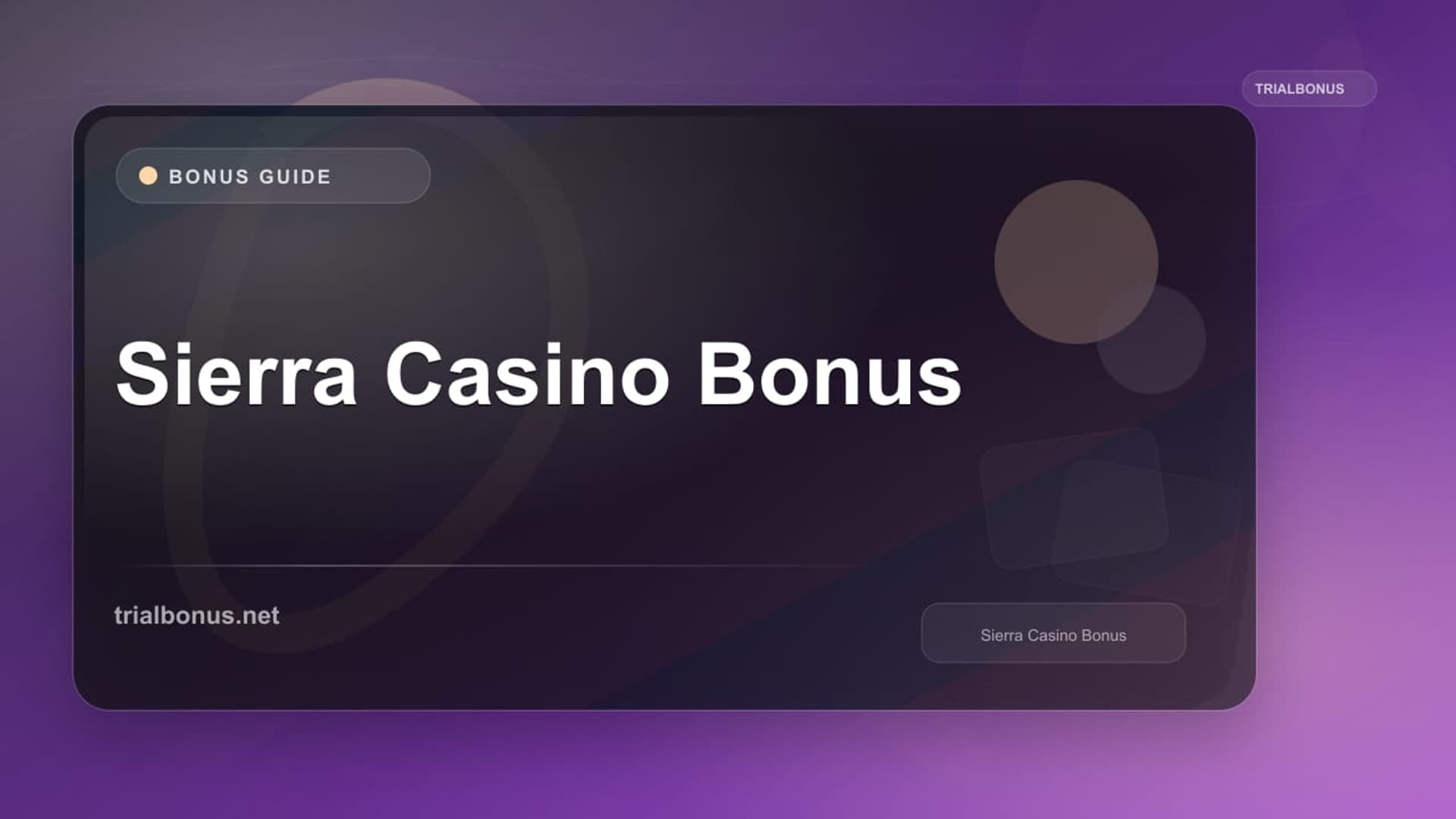 Sierra Casino Bonus