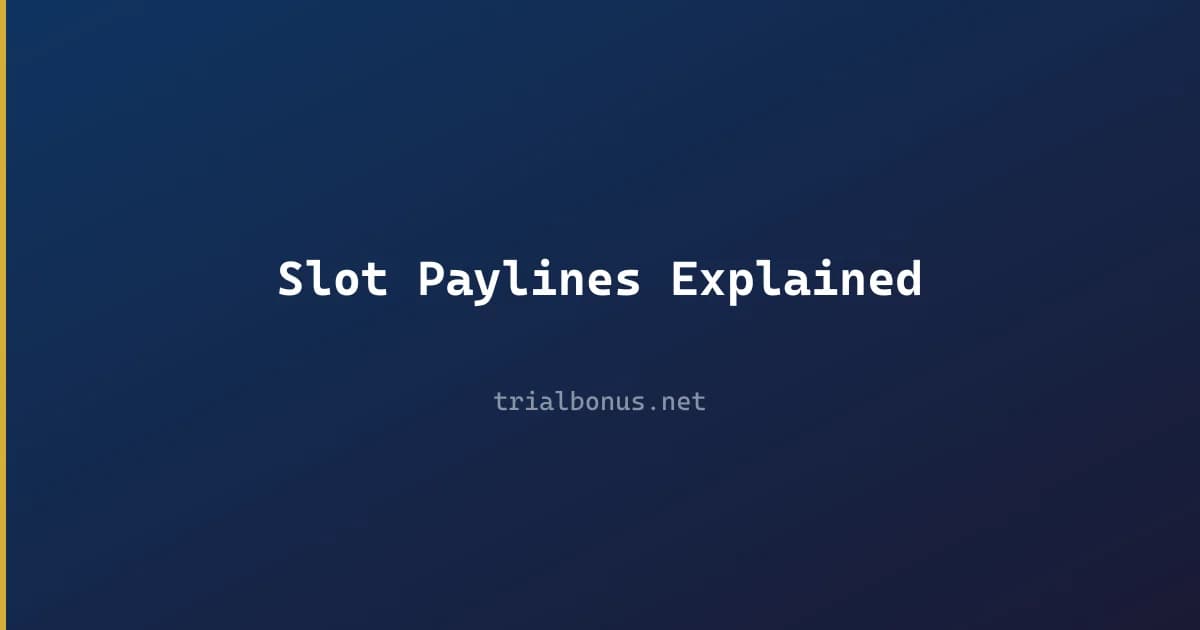 Slot Paylines Explained