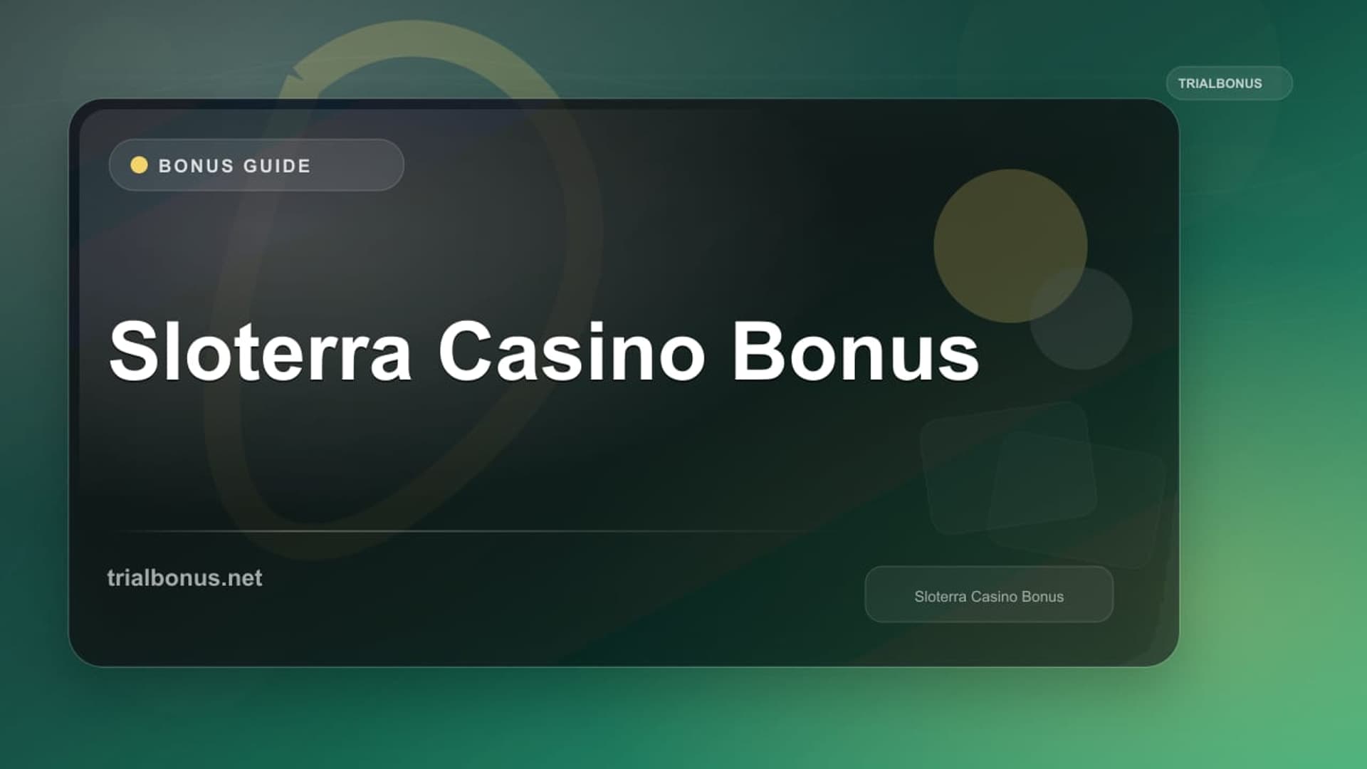 Sloterra Casino Bonus