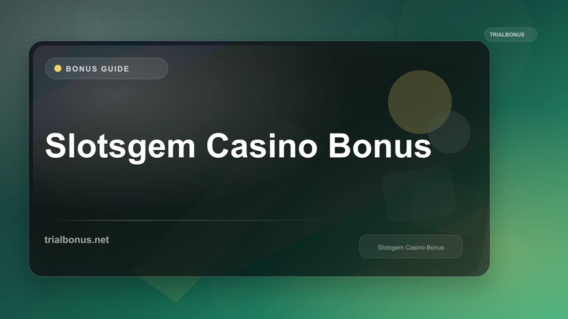 Slotsgem Casino Bonus