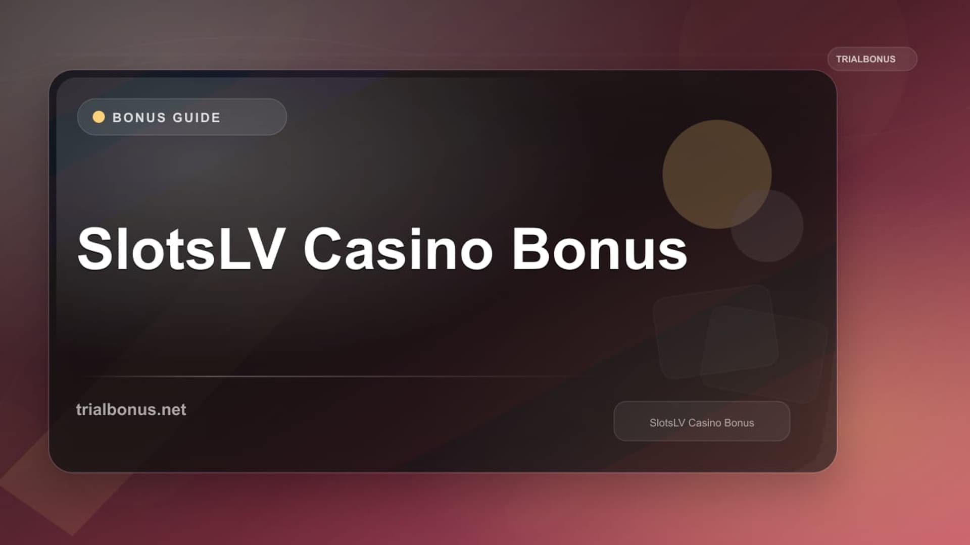 SlotsLV Casino Bonus