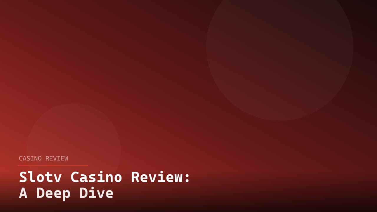 Slotv Casino Review: A Deep Dive into Features, Games, and Services review
