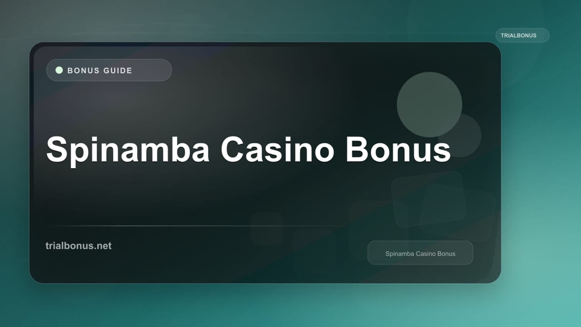 Spinamba Casino Bonus