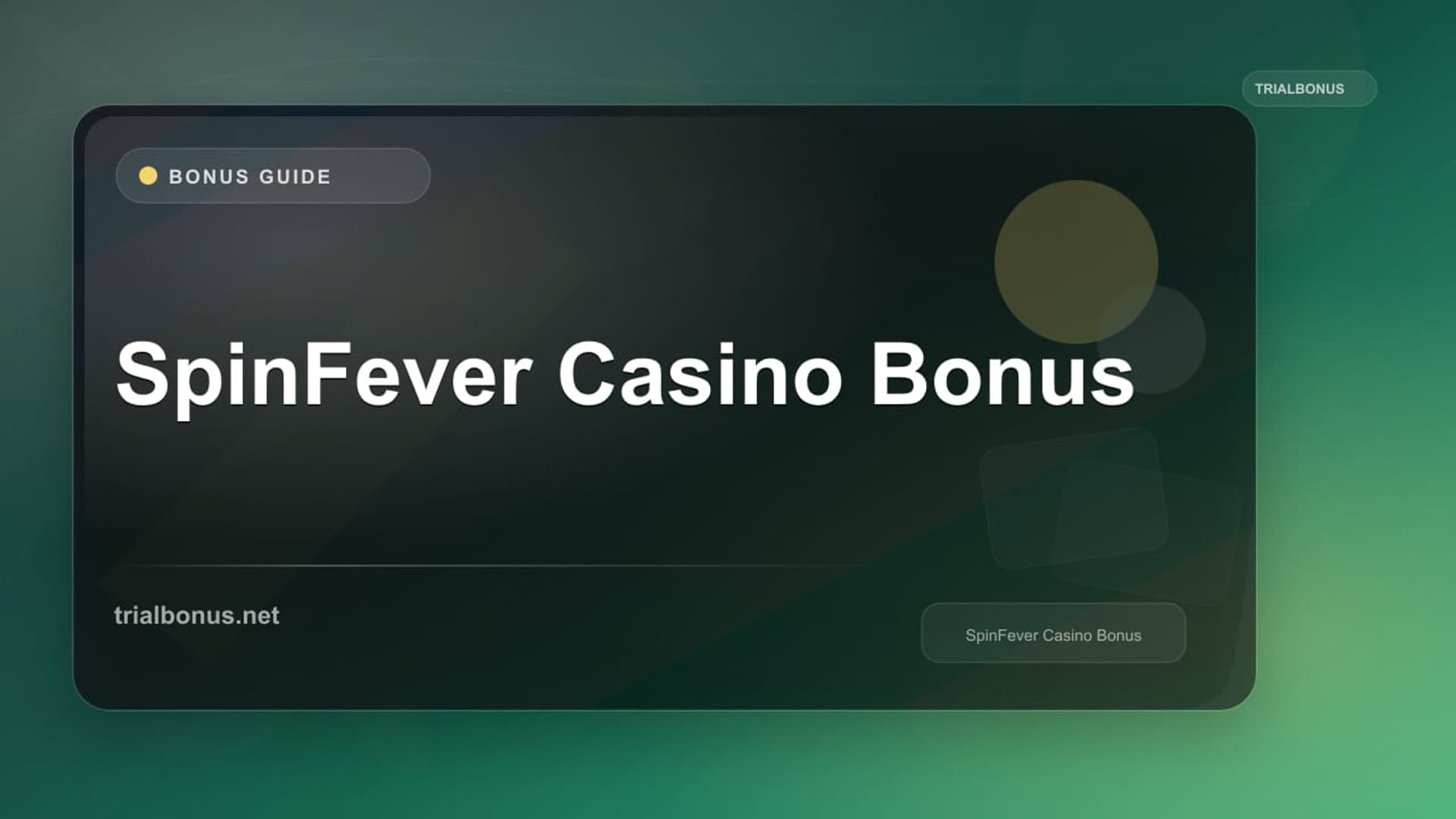SpinFever Casino Bonus
