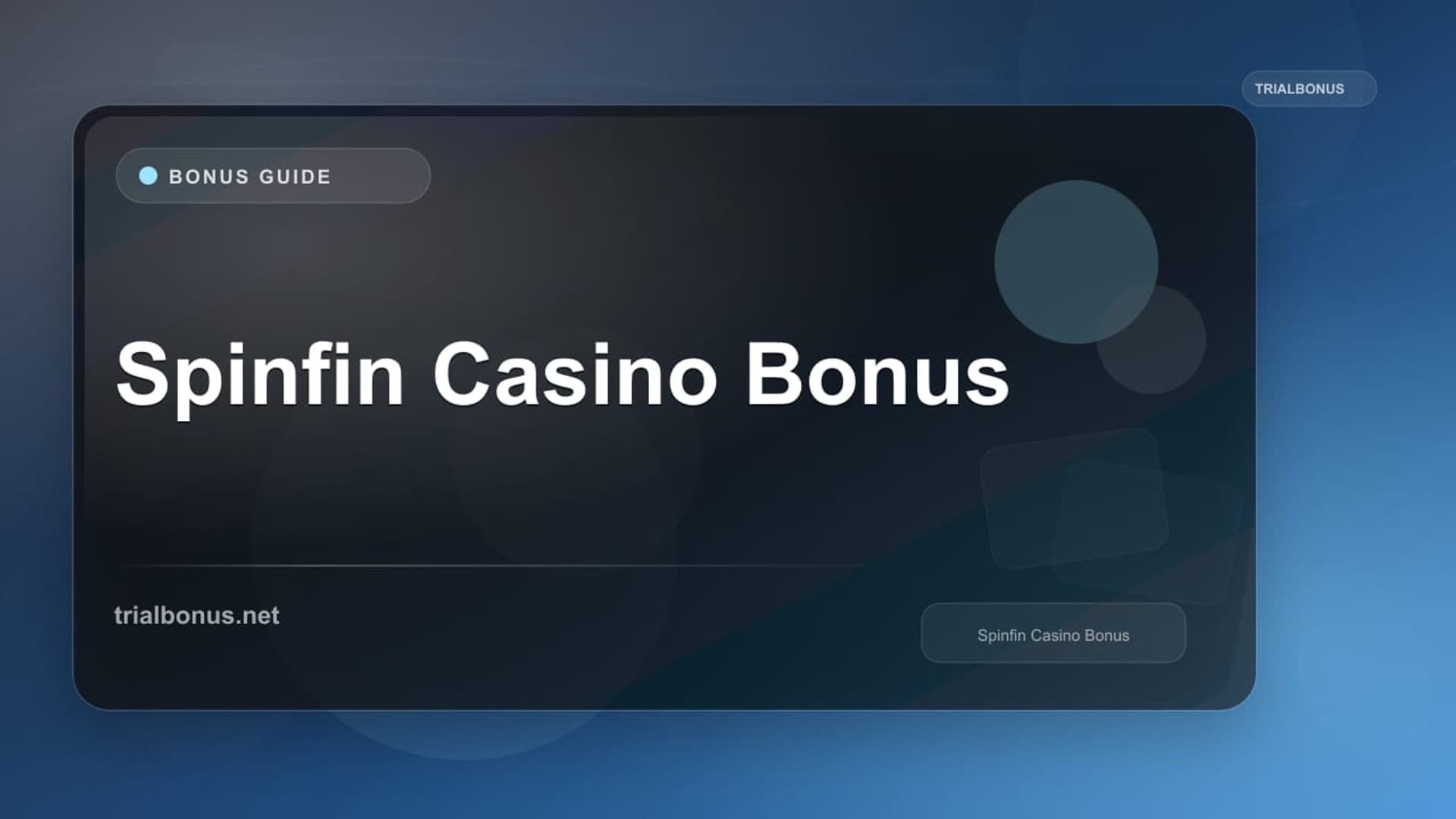 Spinfin Casino Bonus