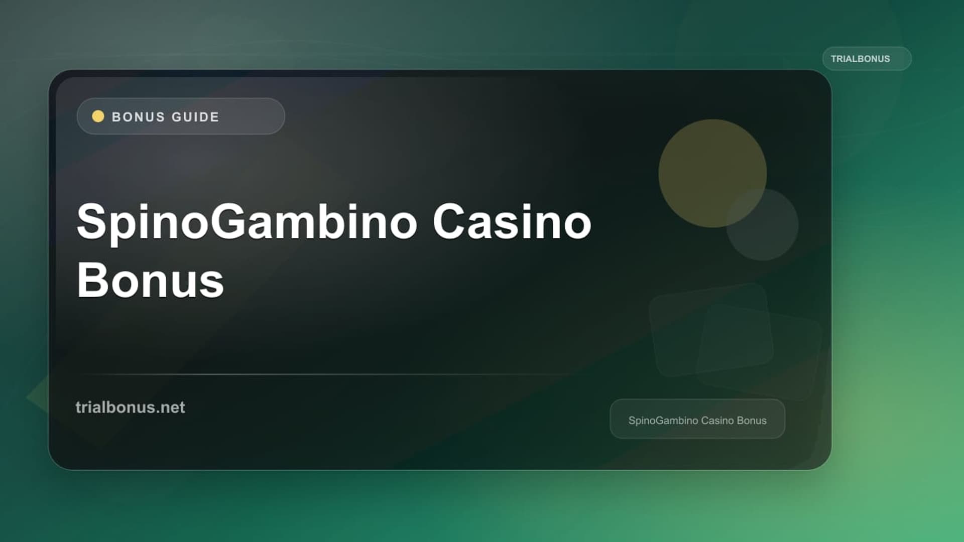 SpinoGambino Casino Bonus