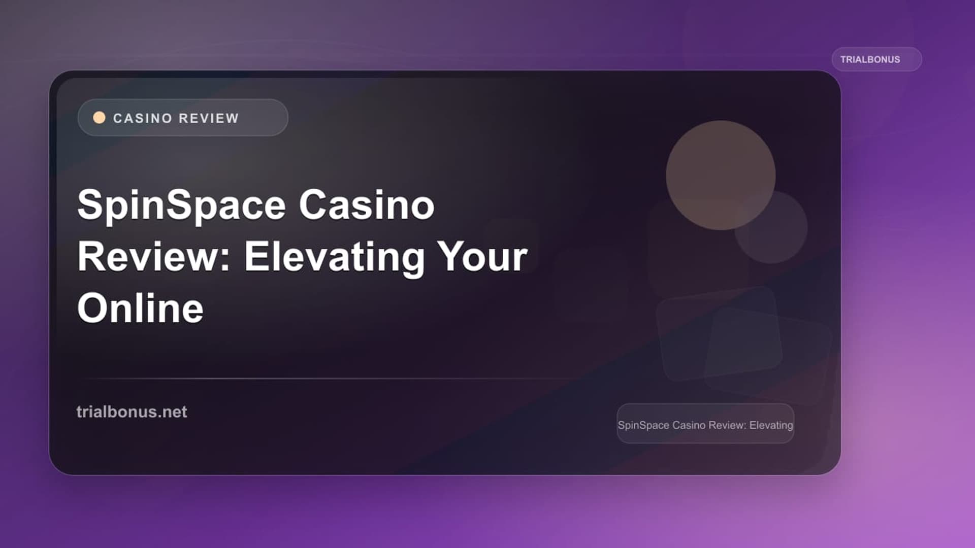 SpinSpace Casino Review: Elevating Your Online Gaming Experience