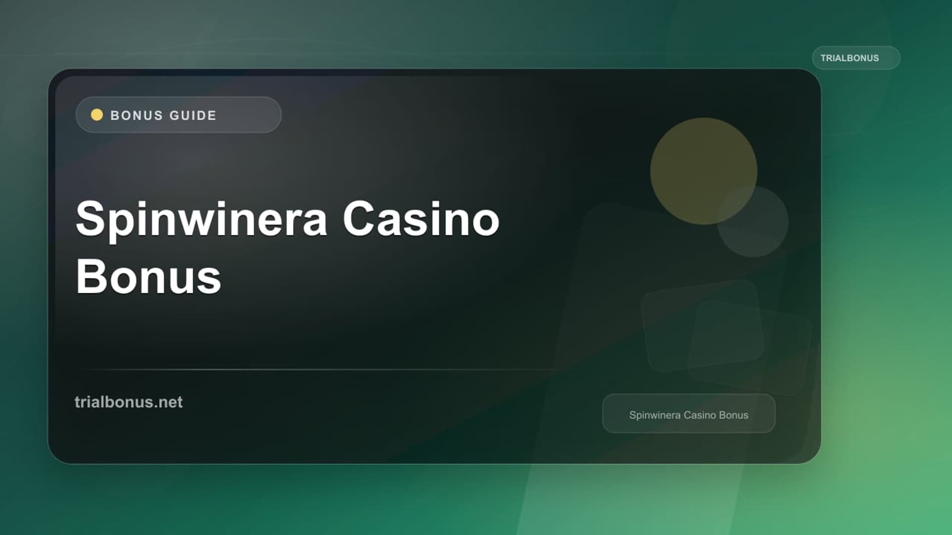 Spinwinera Casino Bonus