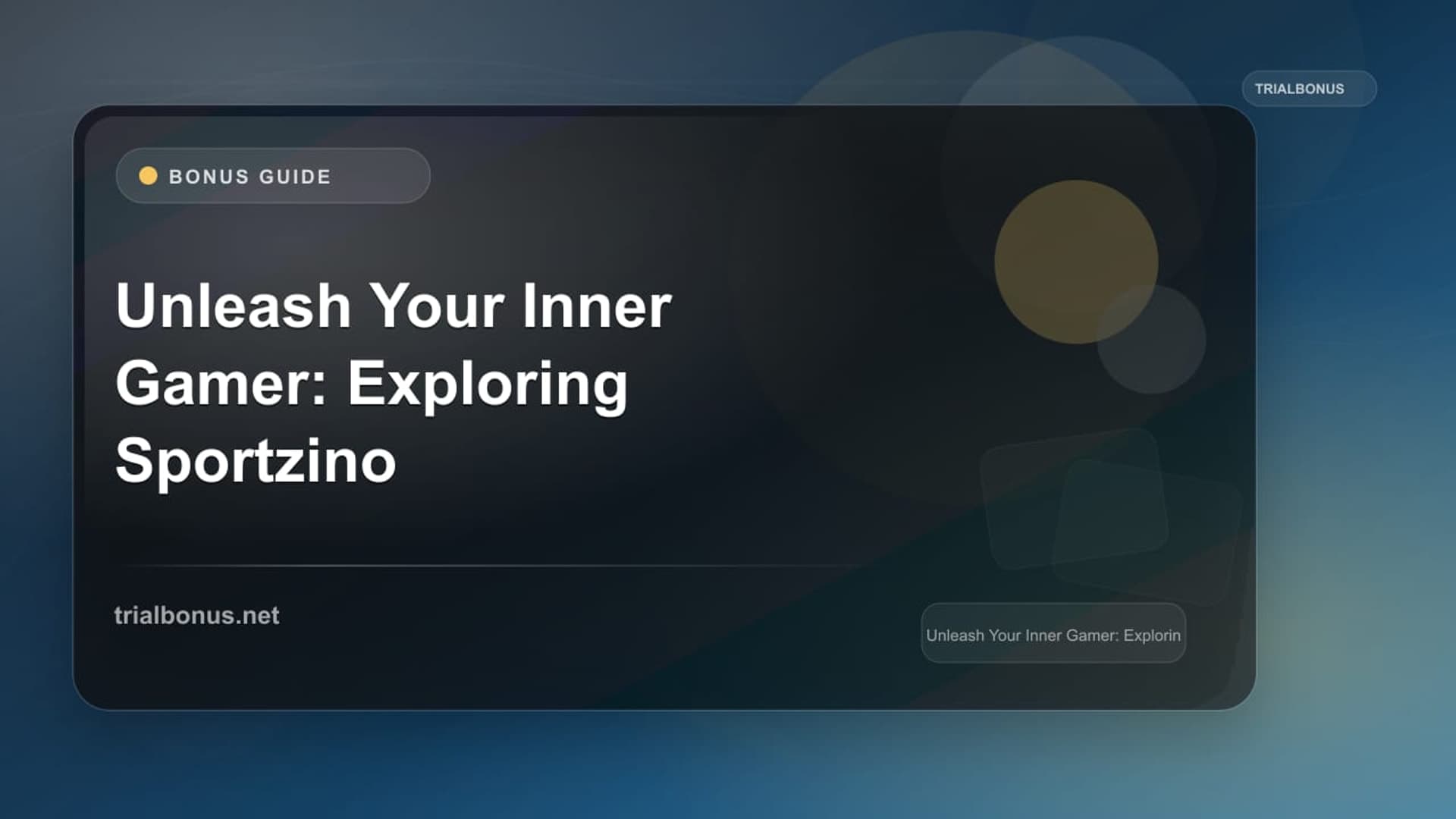 Unleash Your Inner Gamer: Exploring Sportzino Casino Bonus