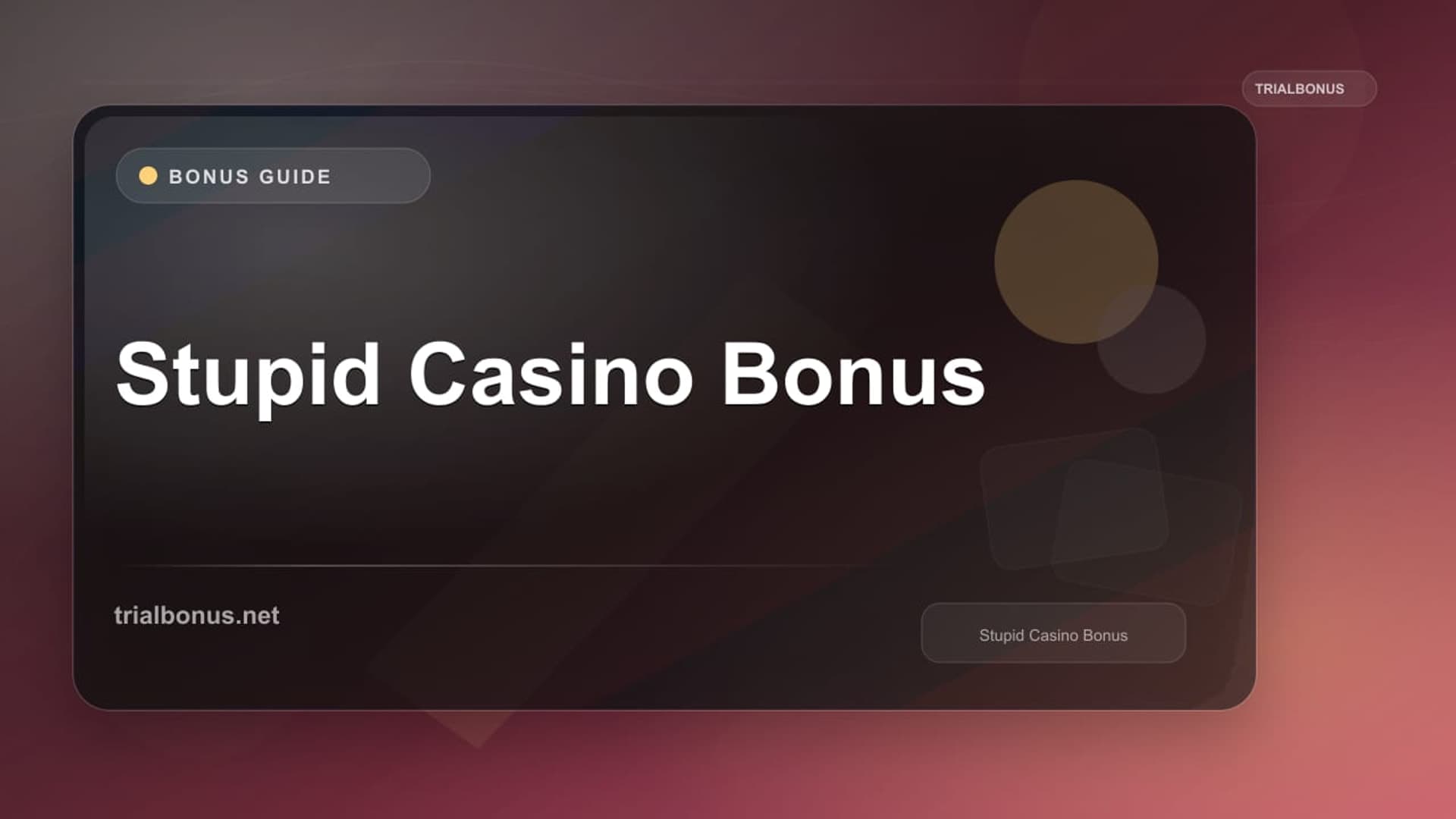 Stupid Casino Bonus
