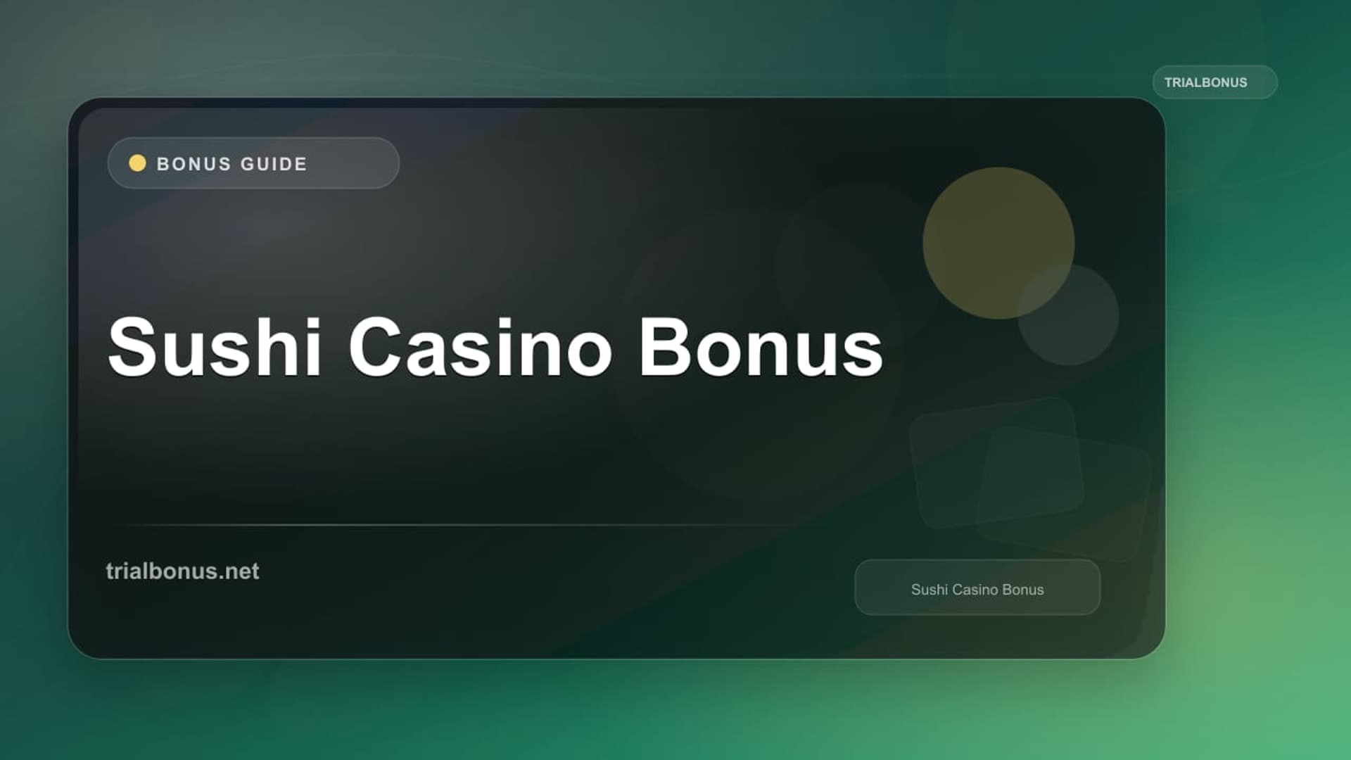 Sushi Casino Bonus