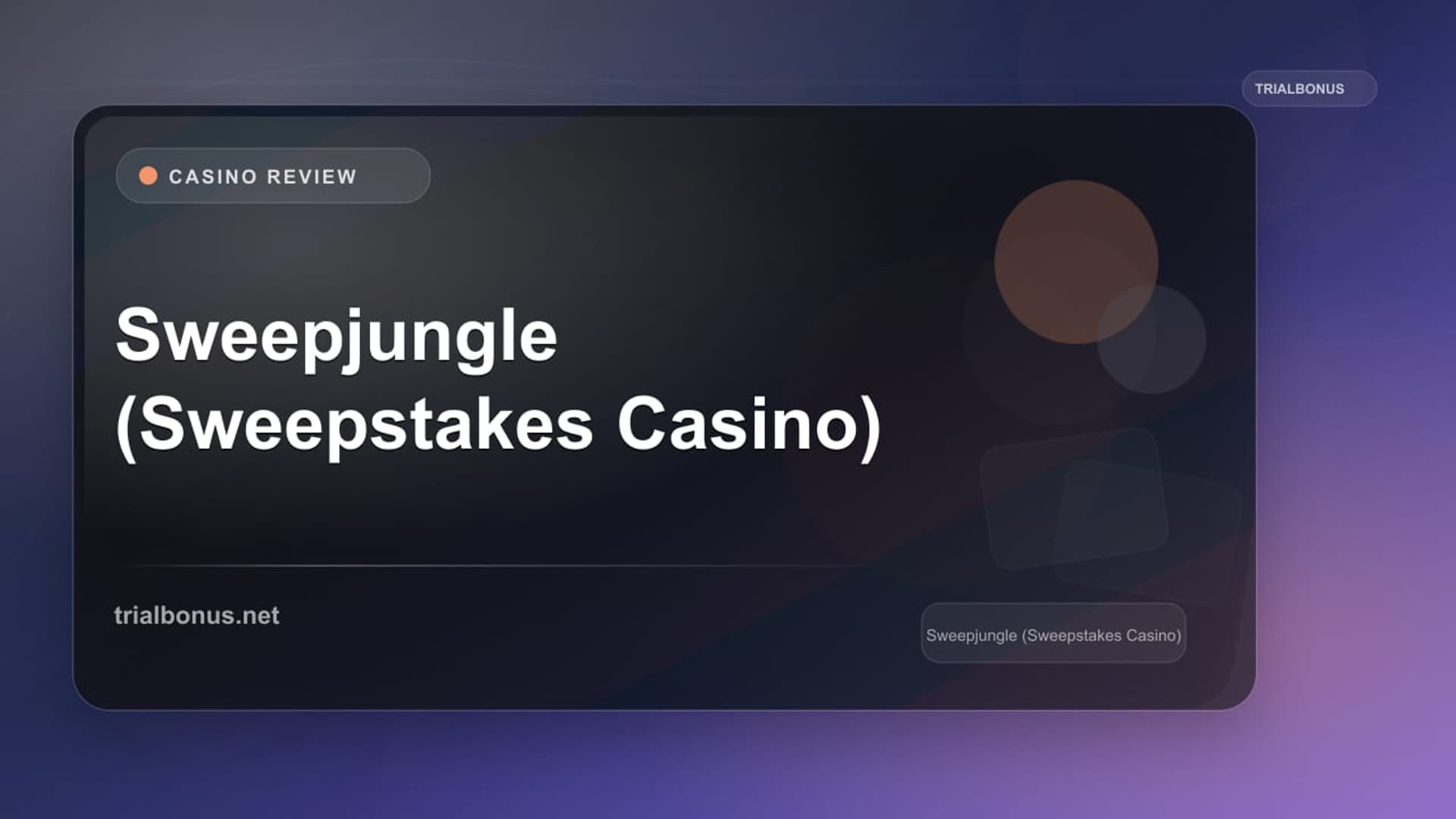 Sweepjungle (Sweepstakes Casino) logo