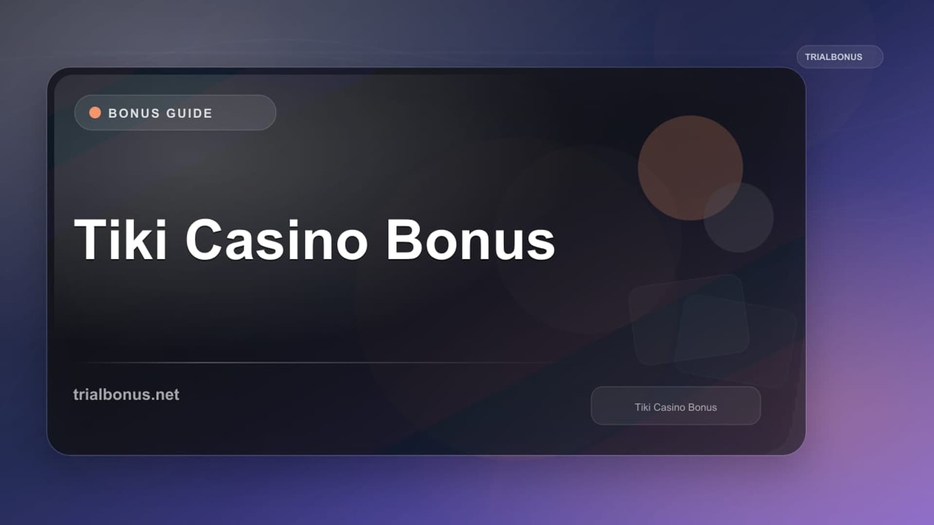 Tiki Casino Bonus