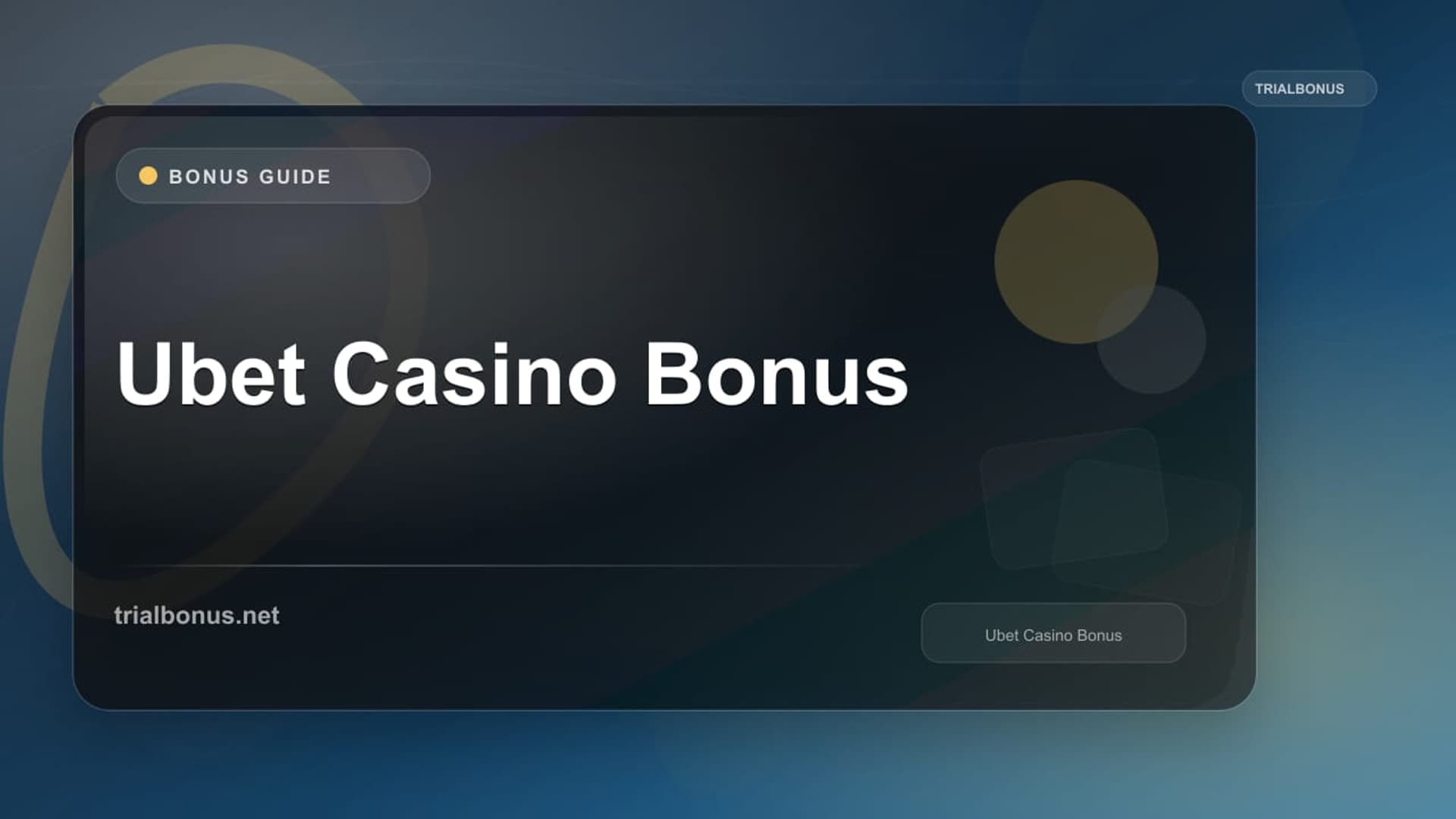 Ubet Casino Bonus