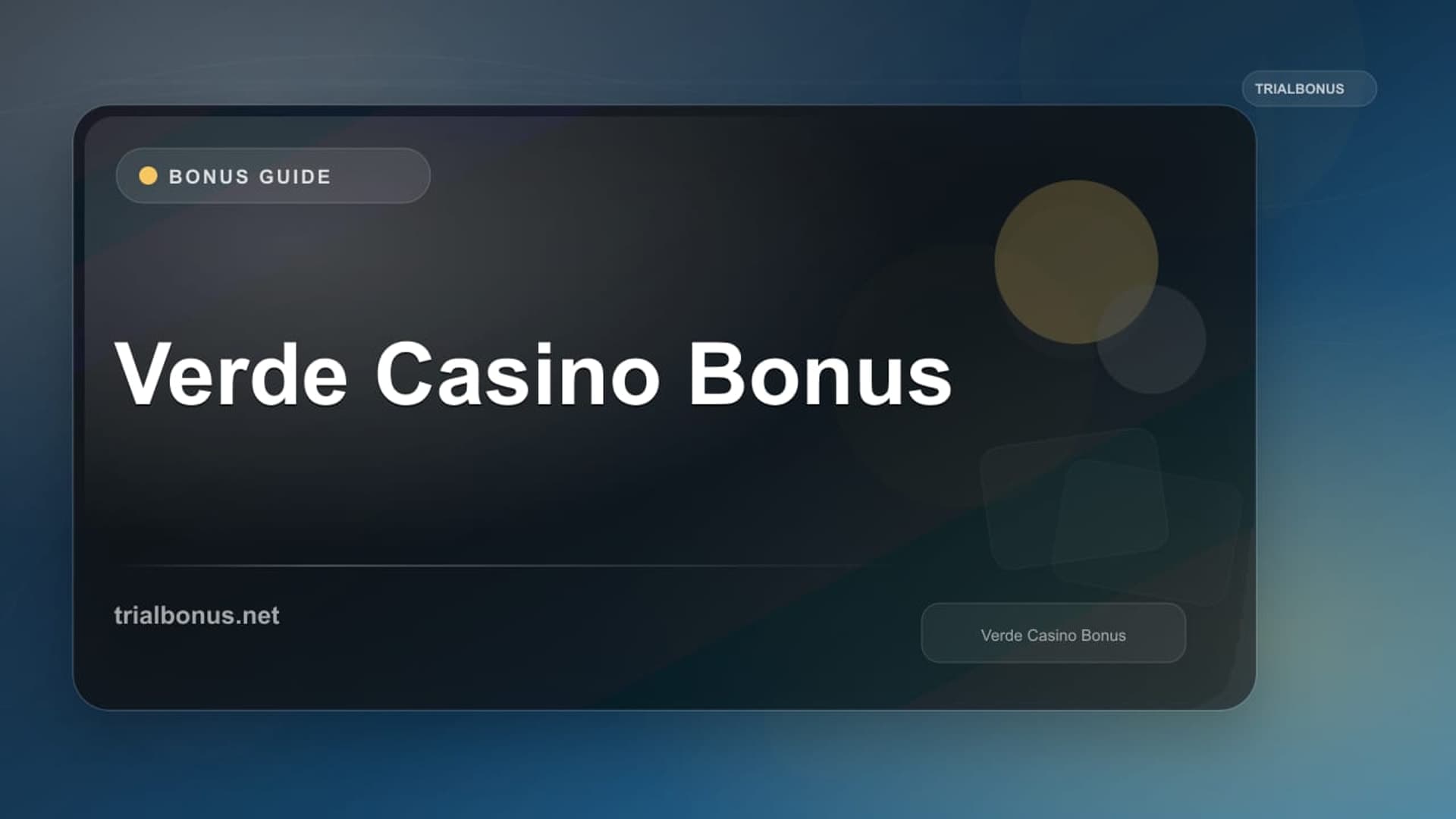 Verde Casino Bonus