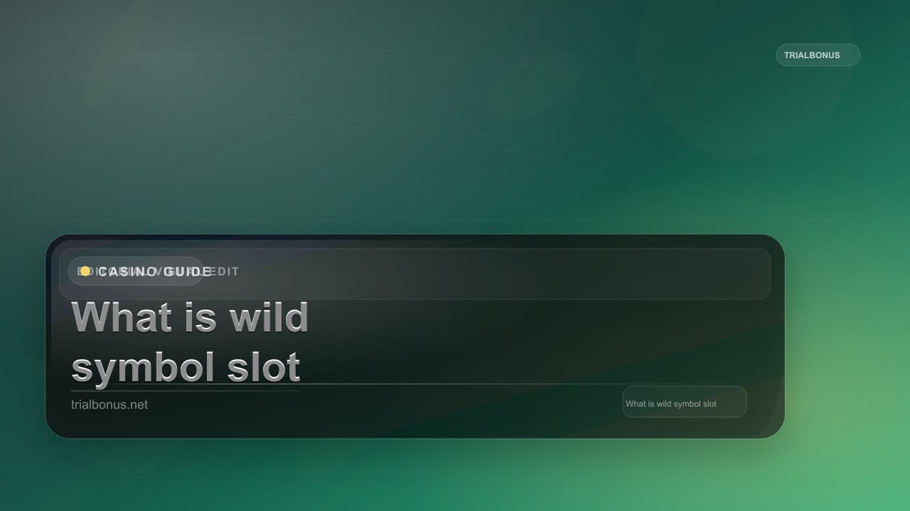 What is a wild symbol slot Guide