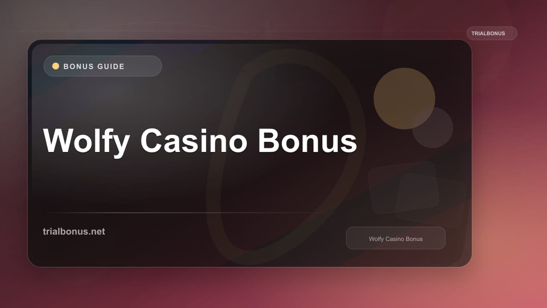 Wolfy Casino Bonus