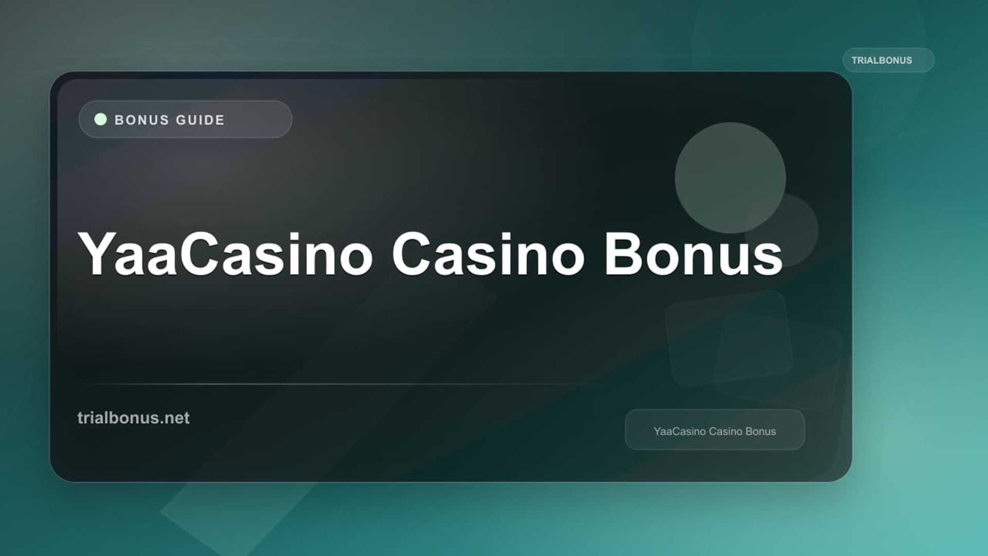 YaaCasino Casino Bonus