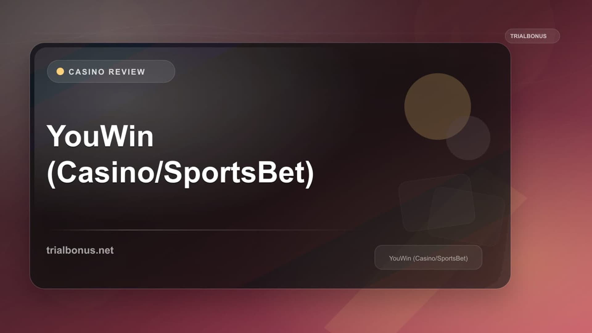 YouWin (Casino/SportsBet) - Revenue Share