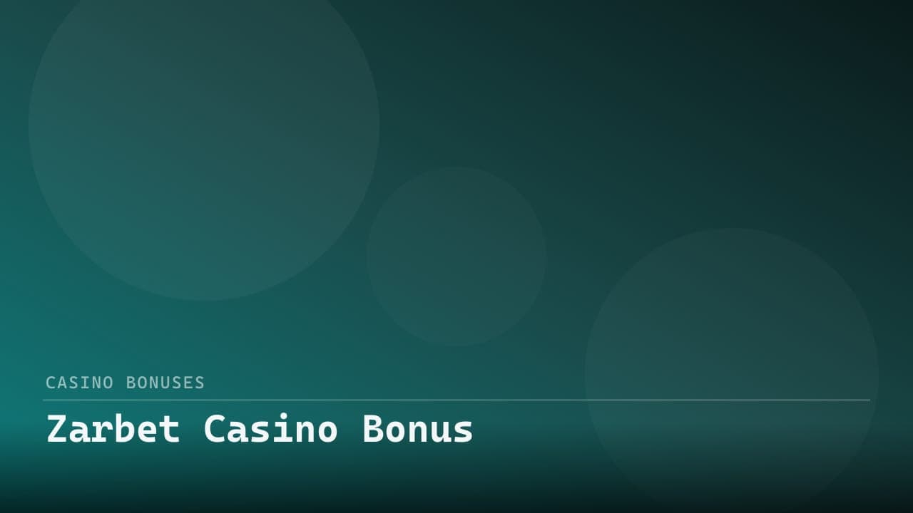 Zarbet Casino Bonus