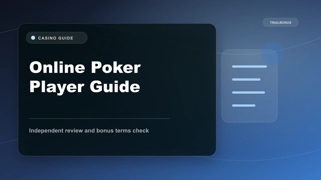 Online Poker Player Guide: Cash Games & Tournaments