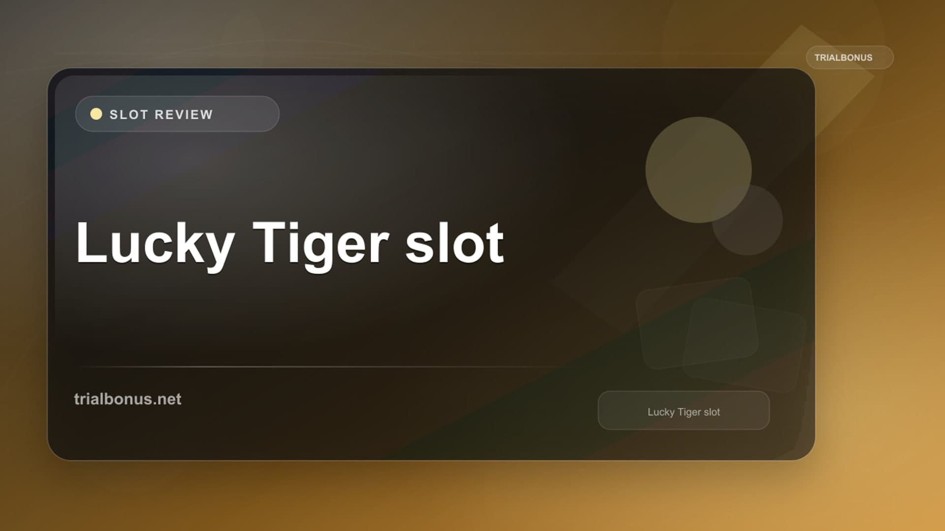 Lucky Tiger Slot Review | Pragmatic Play