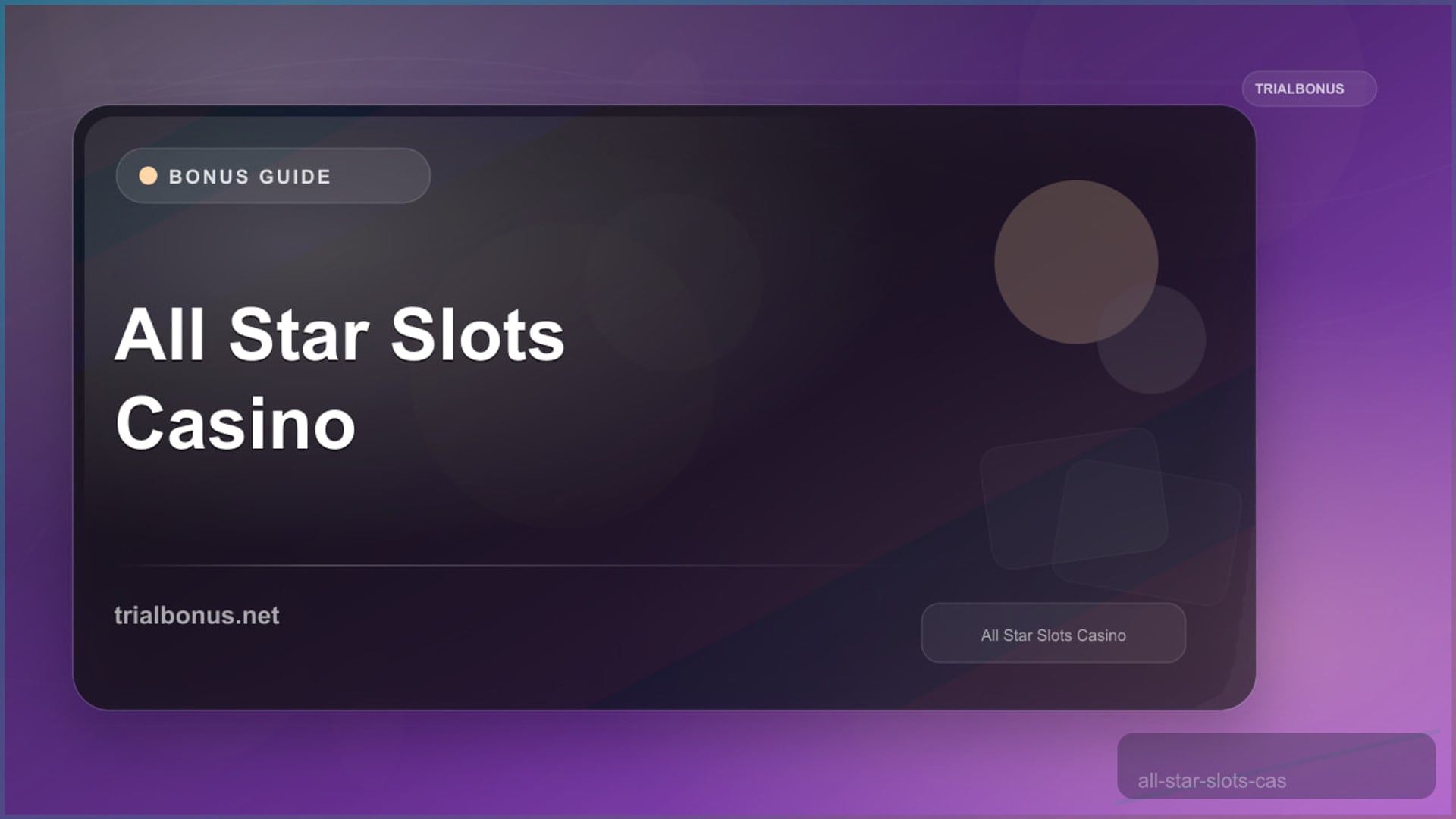 All Star Slots Casino Bonus review