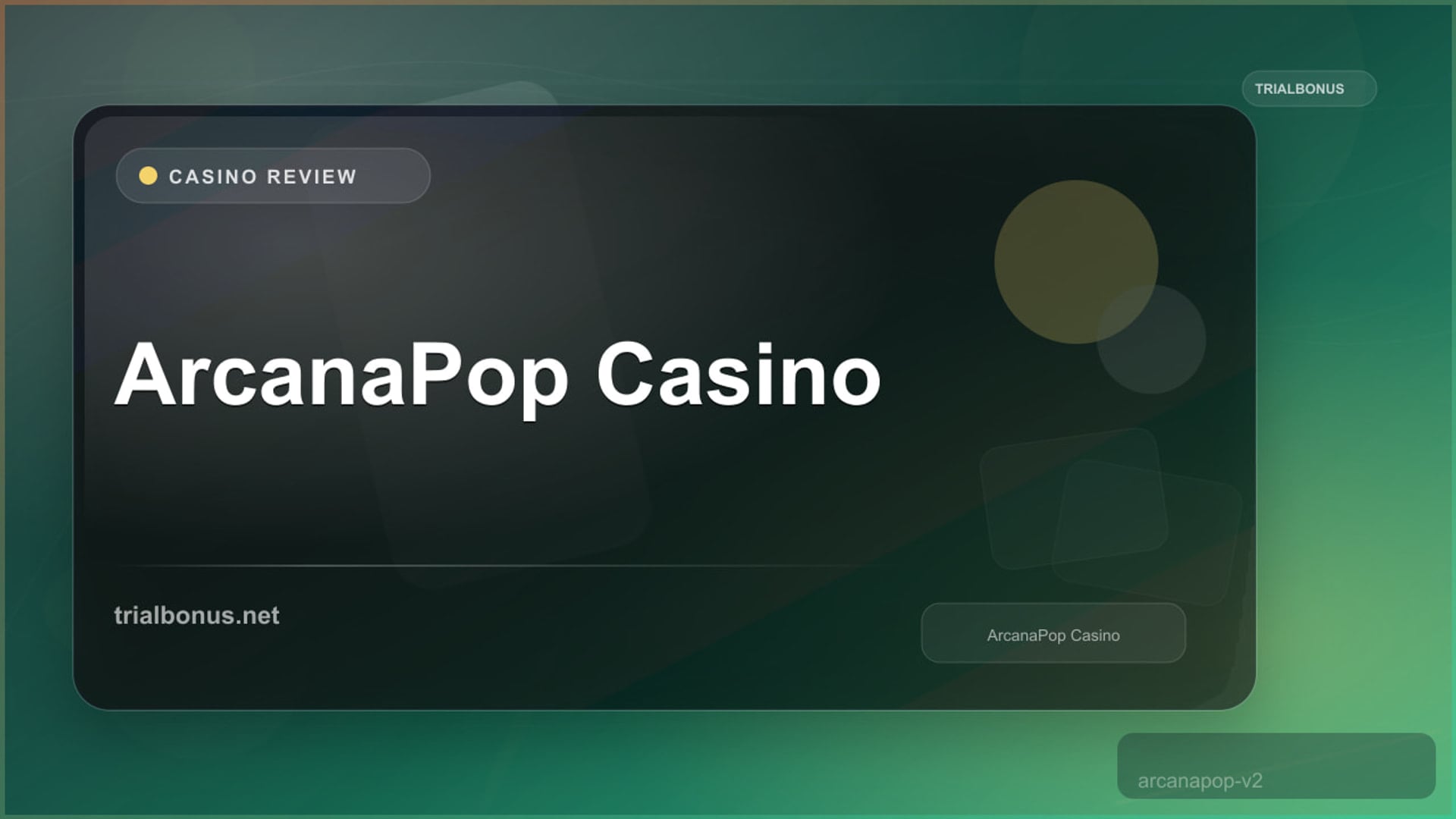 ArcanaPop Casino review