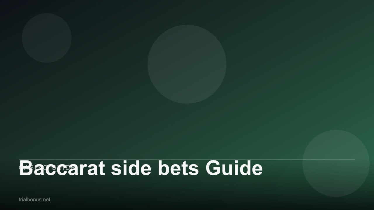 Baccarat side bets Guide review