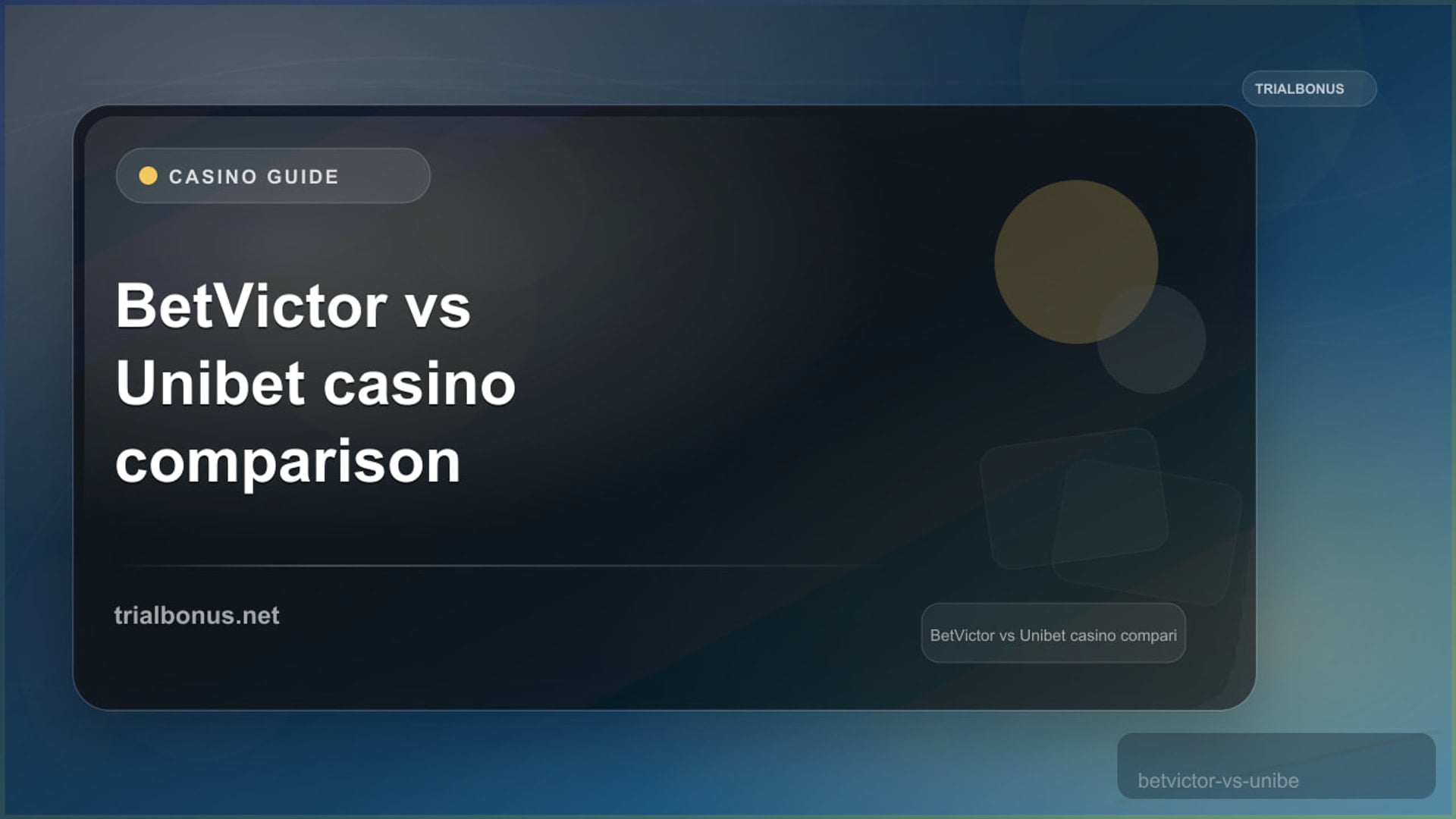 BetVictor vs Unibet casino UK comparison review