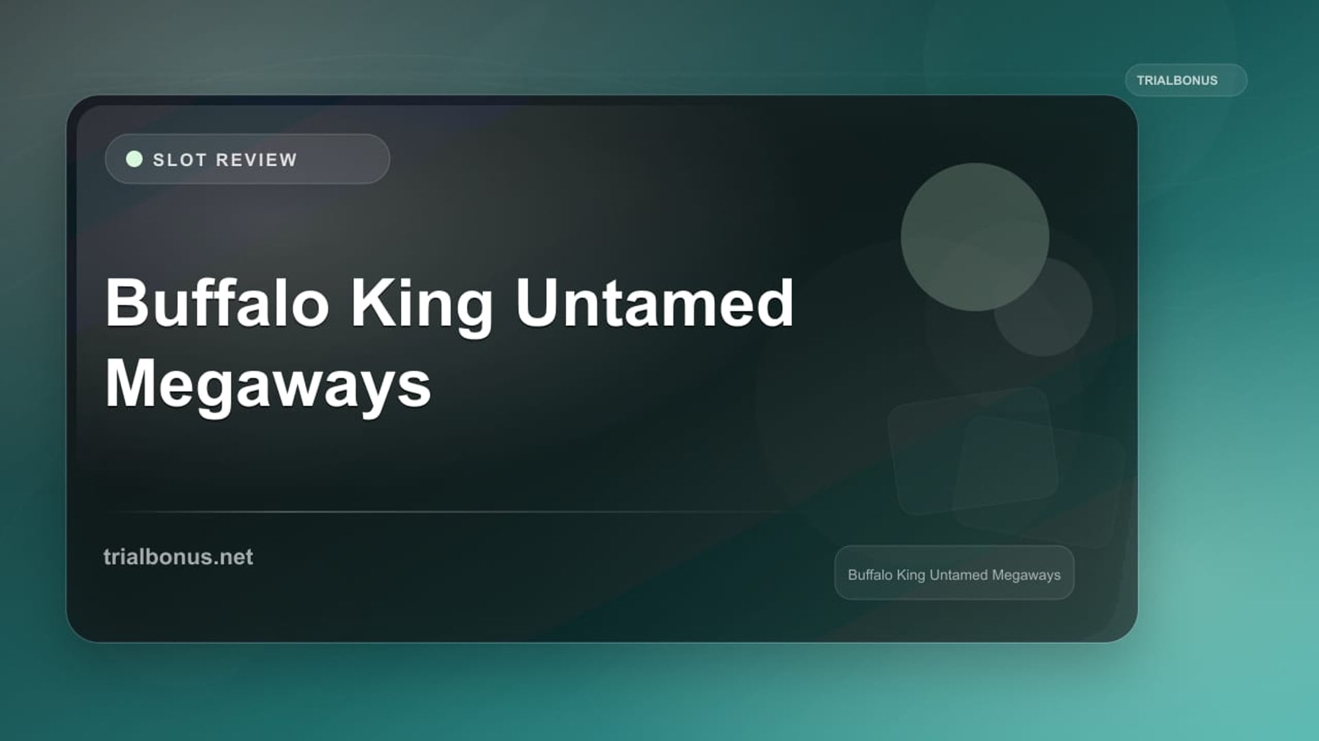 Buffalo King Untamed Megaways review