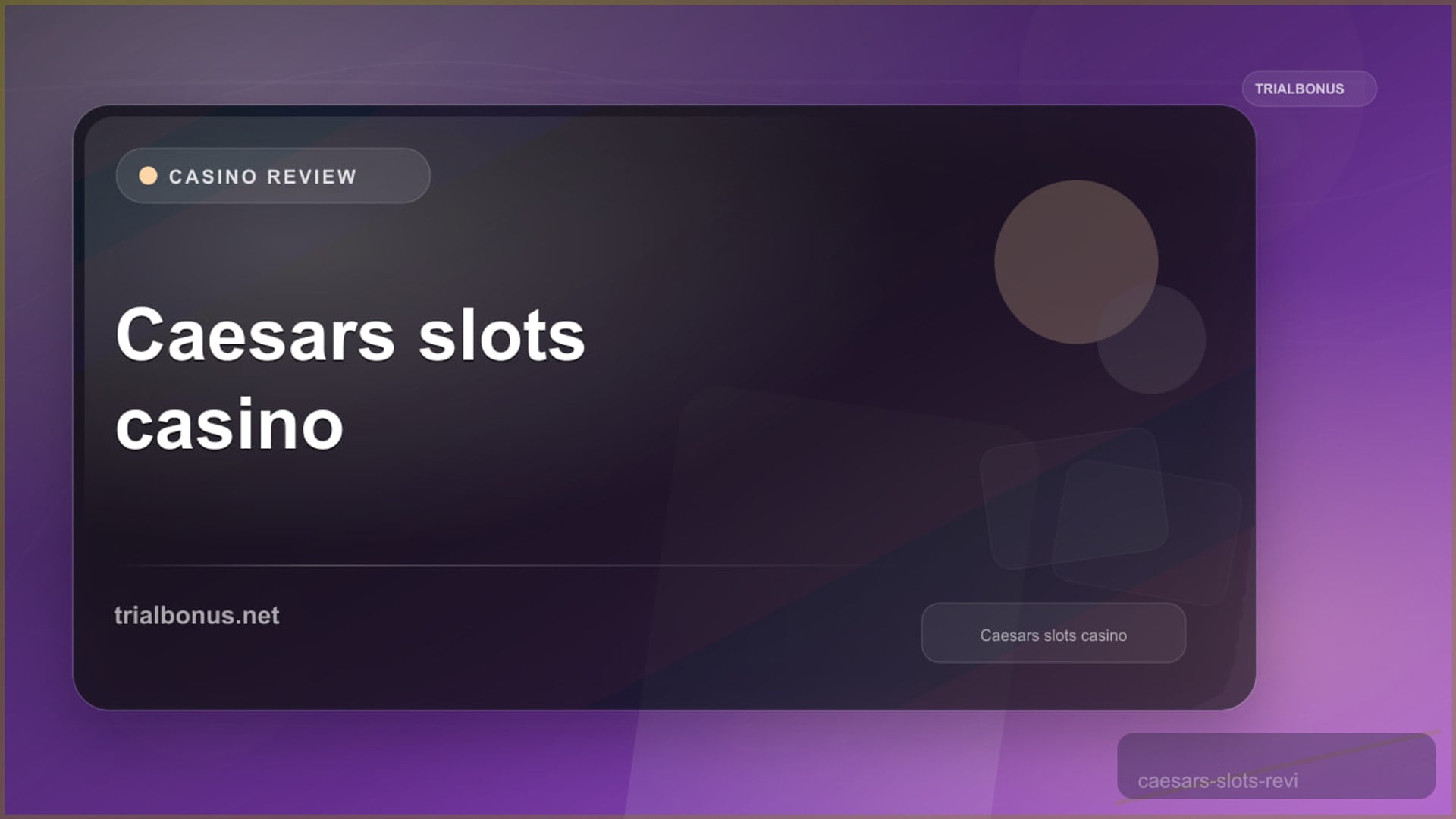 Caesars slots UK online casino review