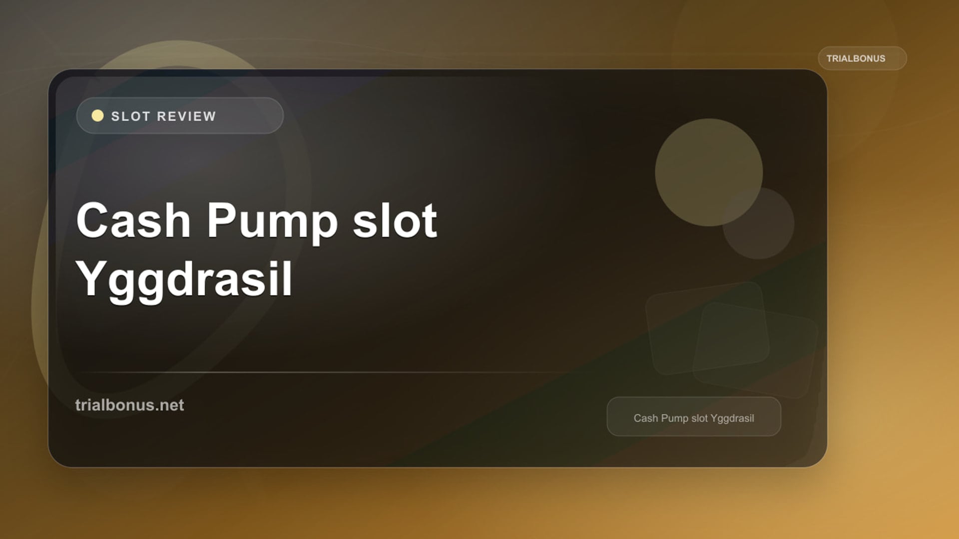 Cash Pump slot review UK Yggdrasil Review review