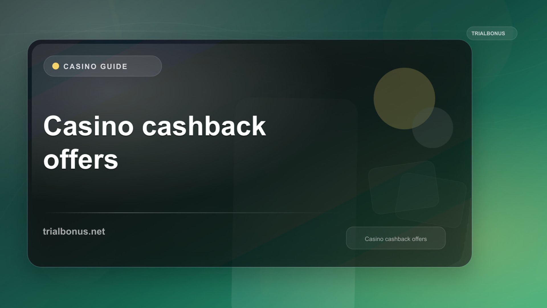 Casino cashback offers UK guide review