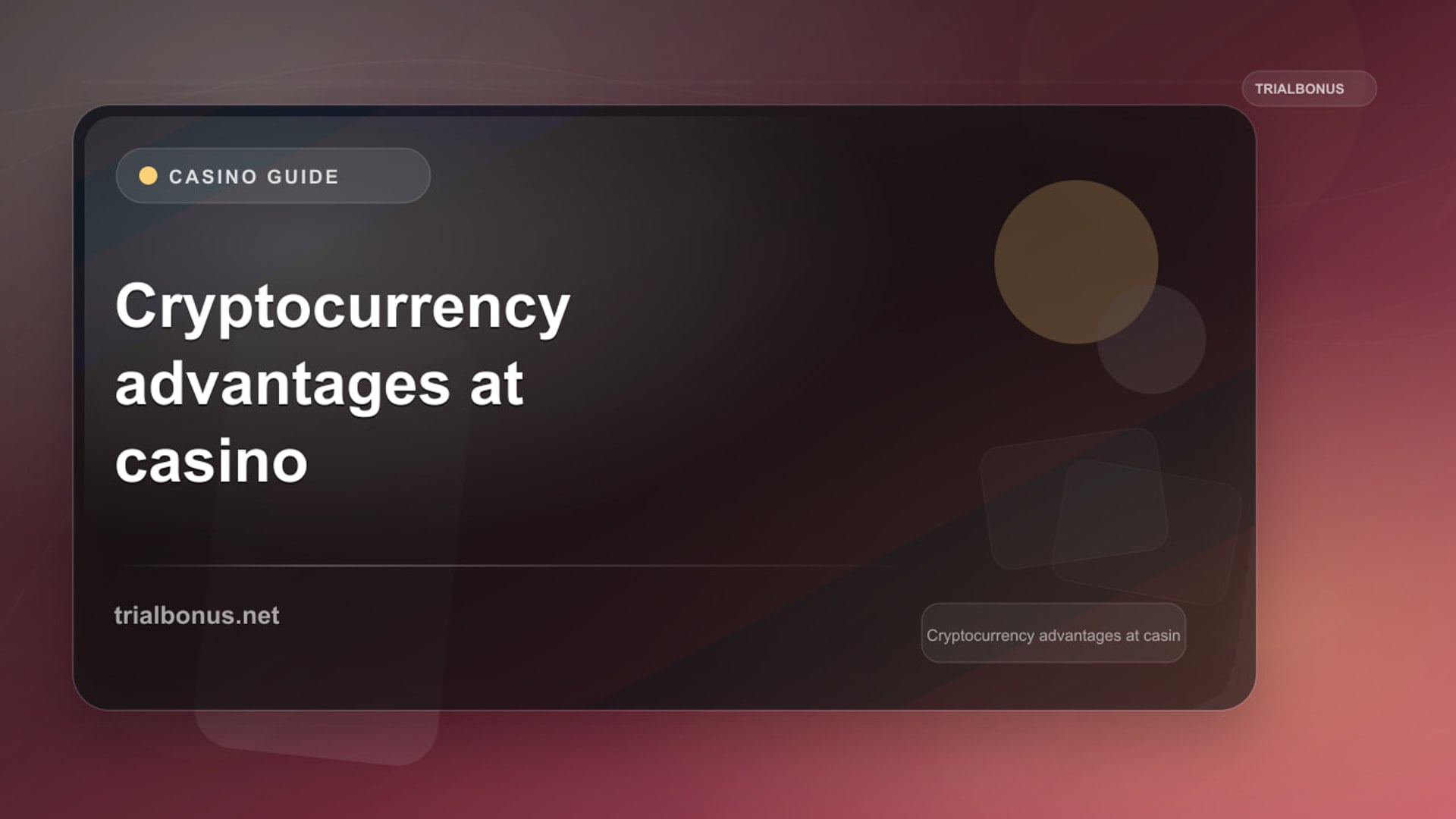Casino Cryptocurrency Advantages: Benefits and Risks review