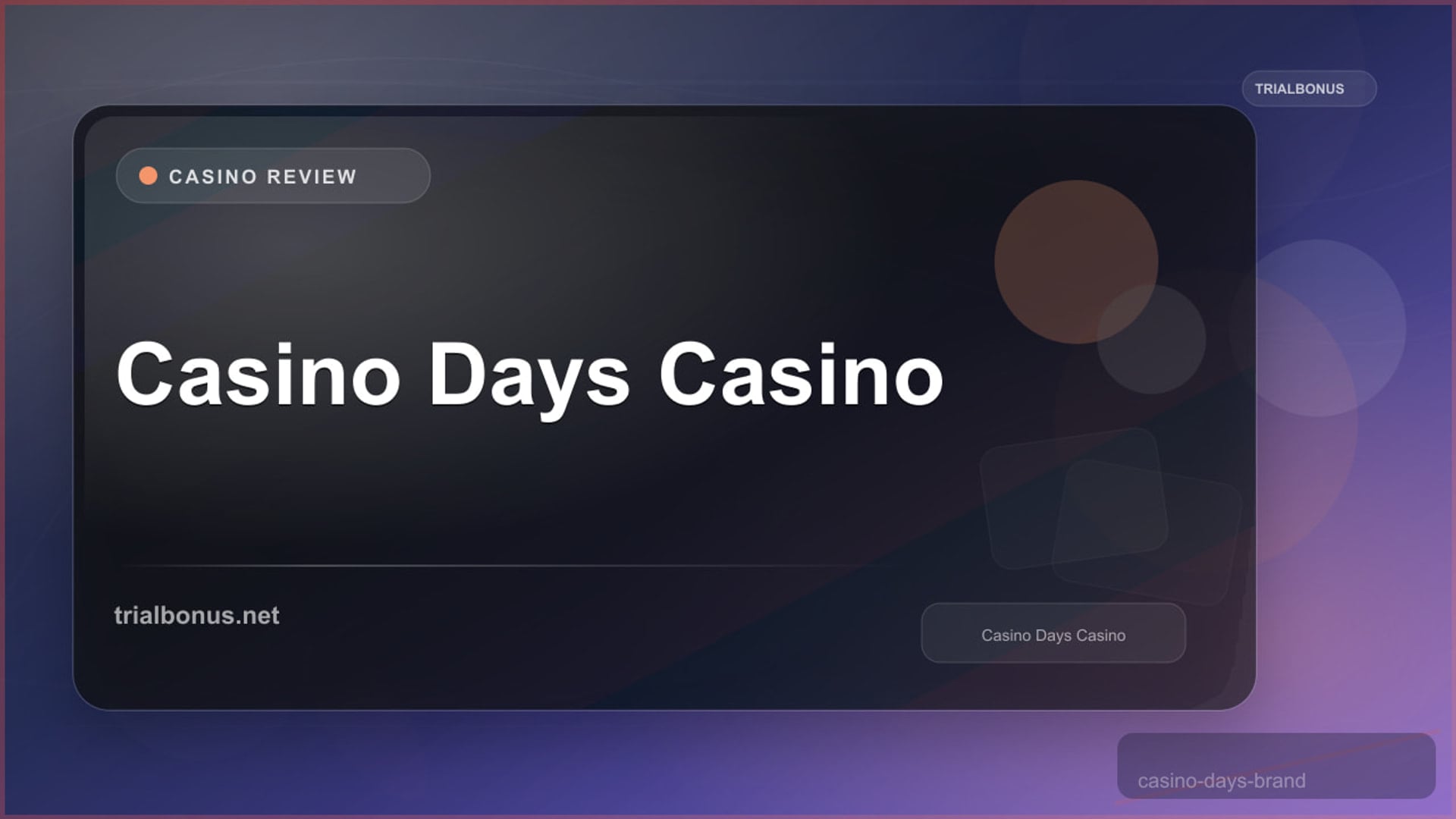 Casino Days Casino Review review