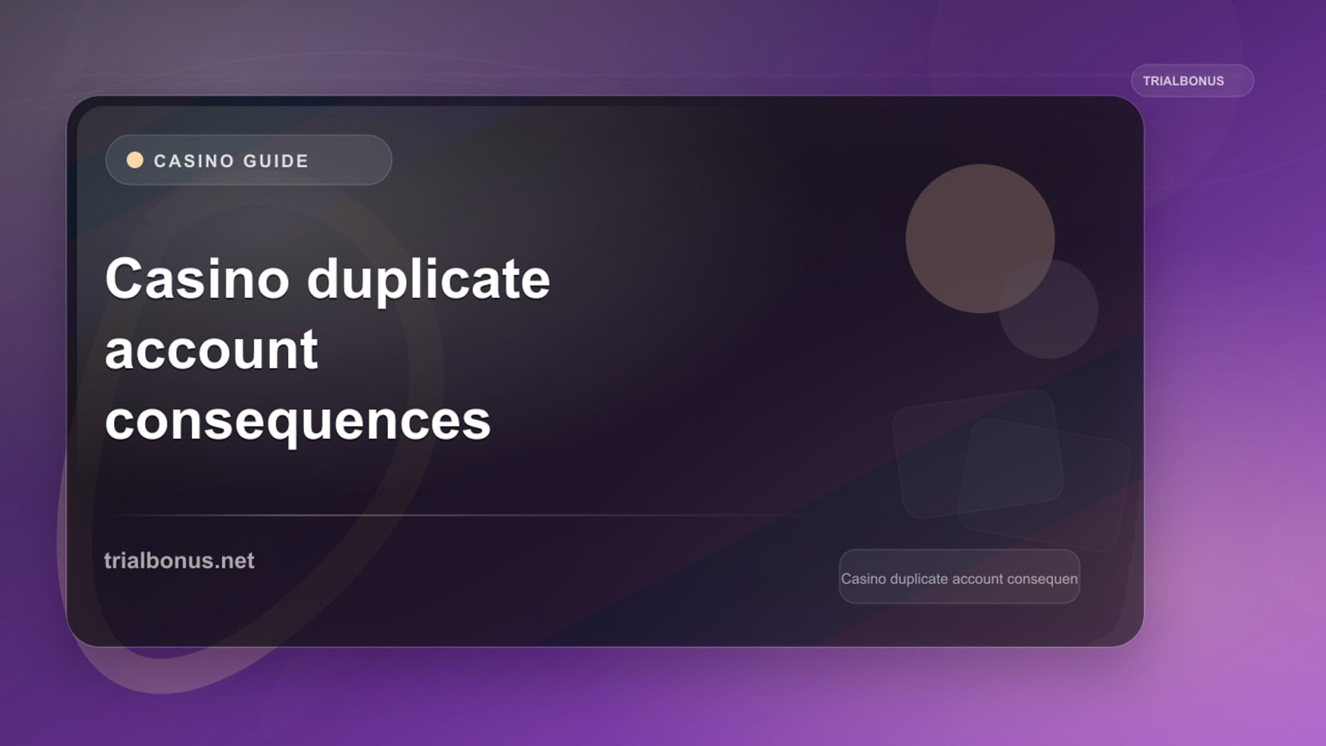 Casino Duplicate Account UK: What to Do Next review