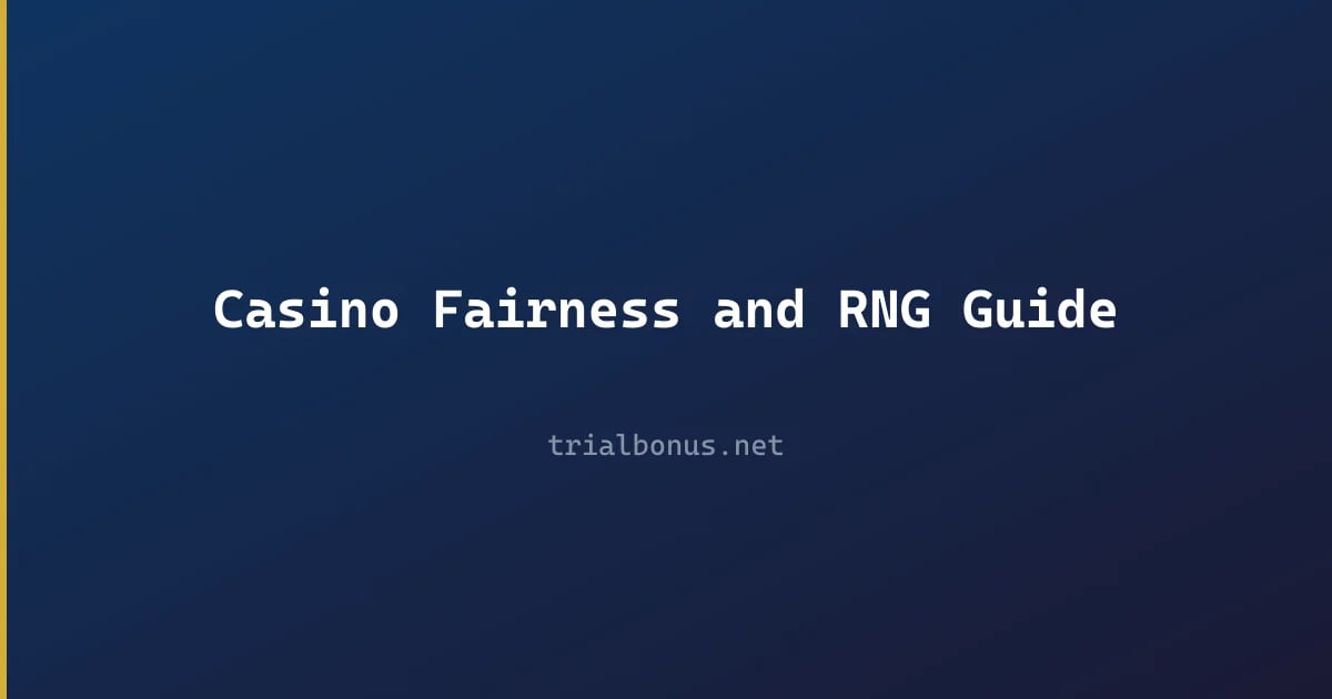 Casino Fairness and RNG Guide review
