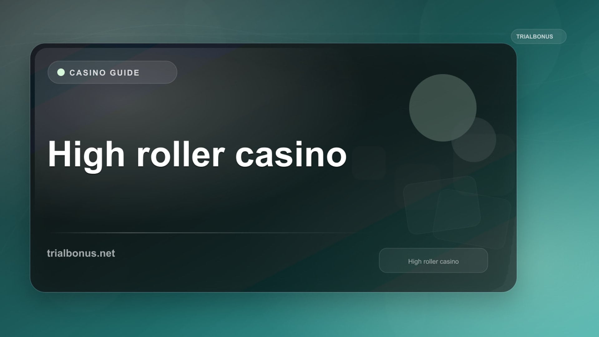 High roller casino guide UK review