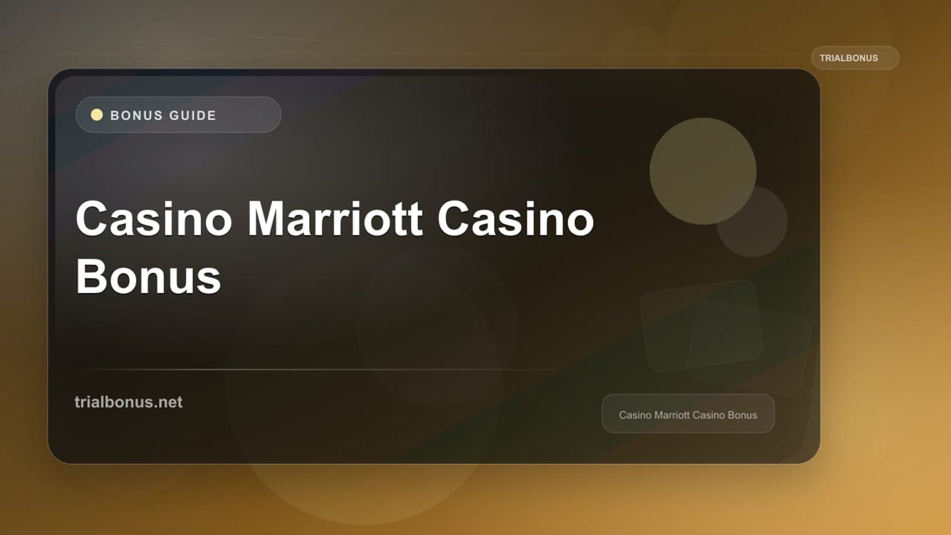Casino Marriott Bonus Terms Guide review