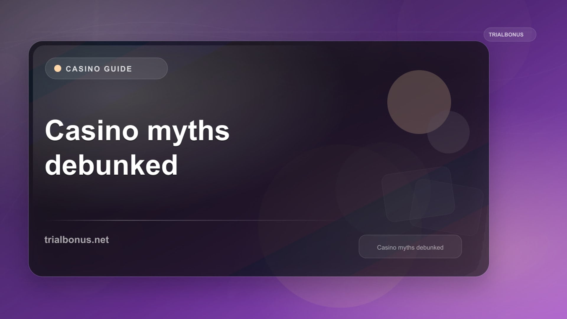 Casino Myths Debunked: Evidence Checks review