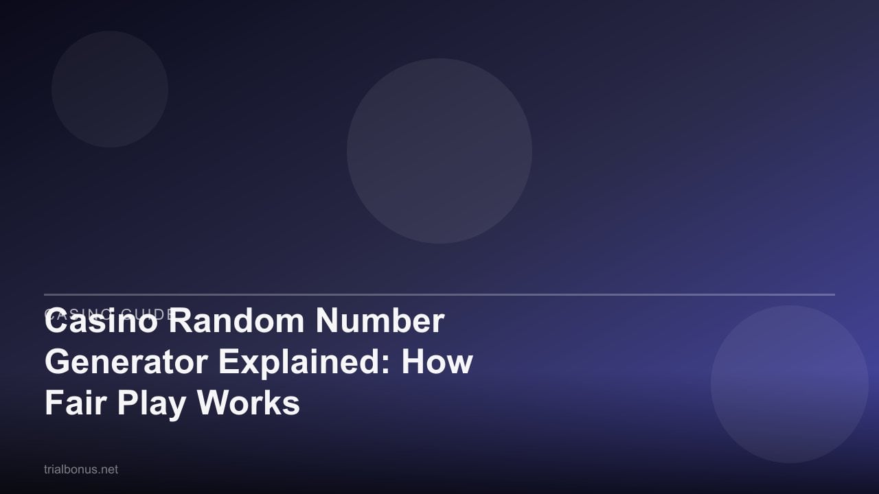 Casino Random Number Generator Explained: How Fair Play Works review