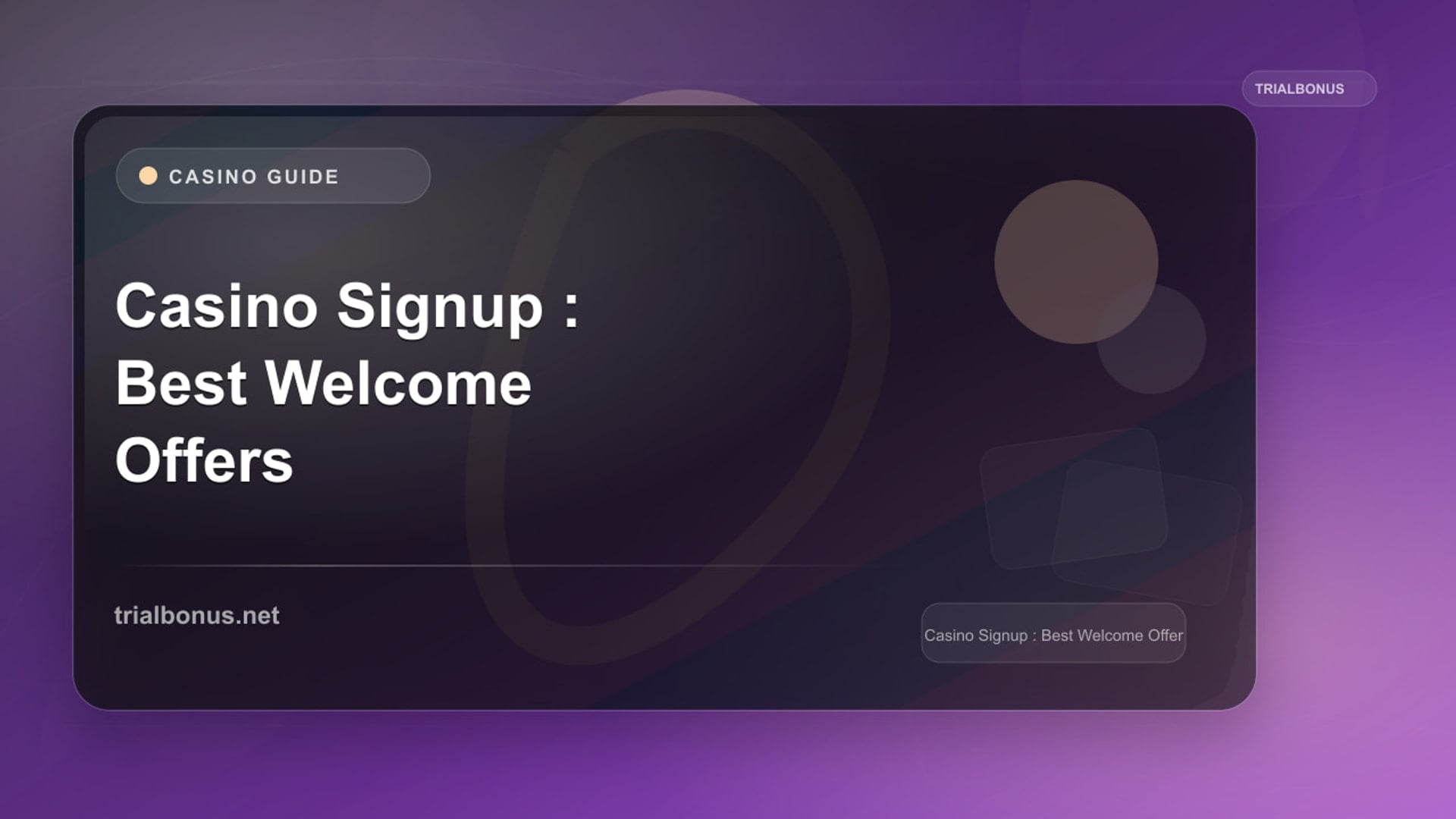 Casino Signup Bonus: Best Welcome Offers for New Players review