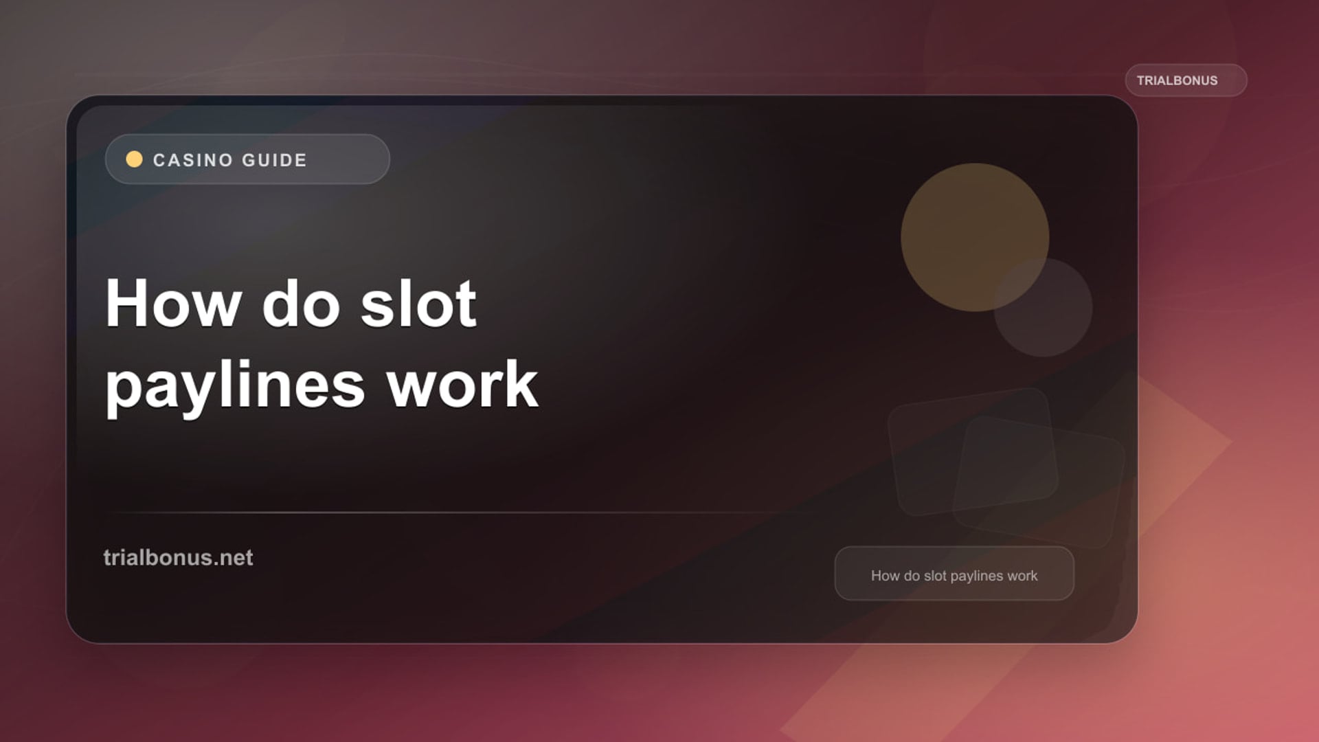 How do slot paylines work UK Guide review