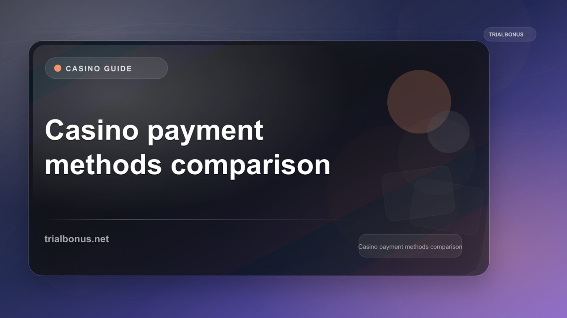 Casino payment methods: what to check review