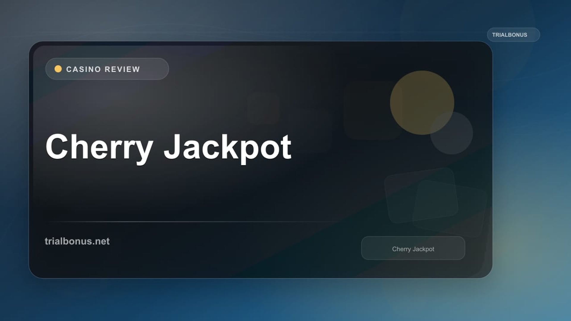 Cherry Jackpot review