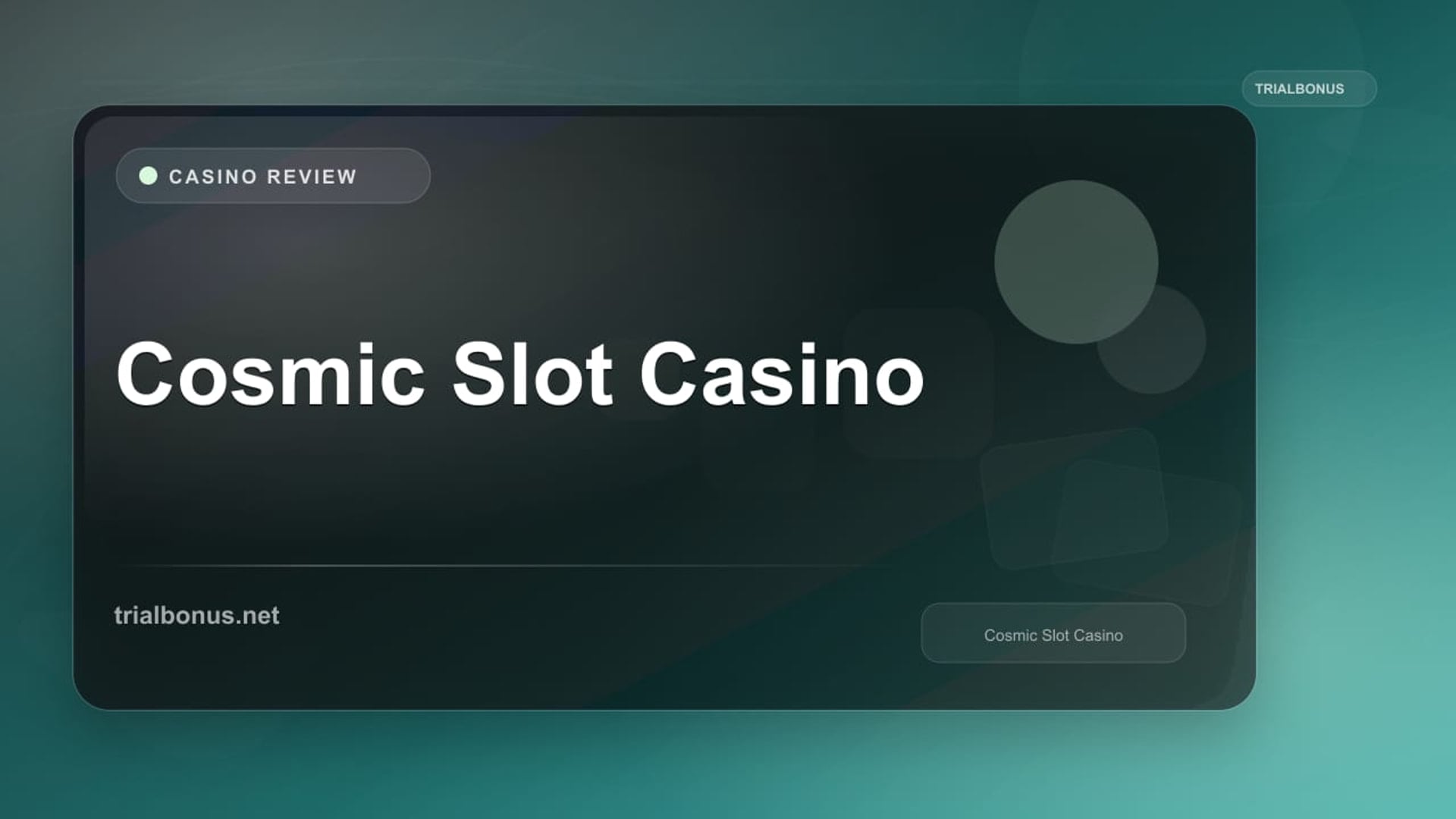Cosmic Slot Casino review