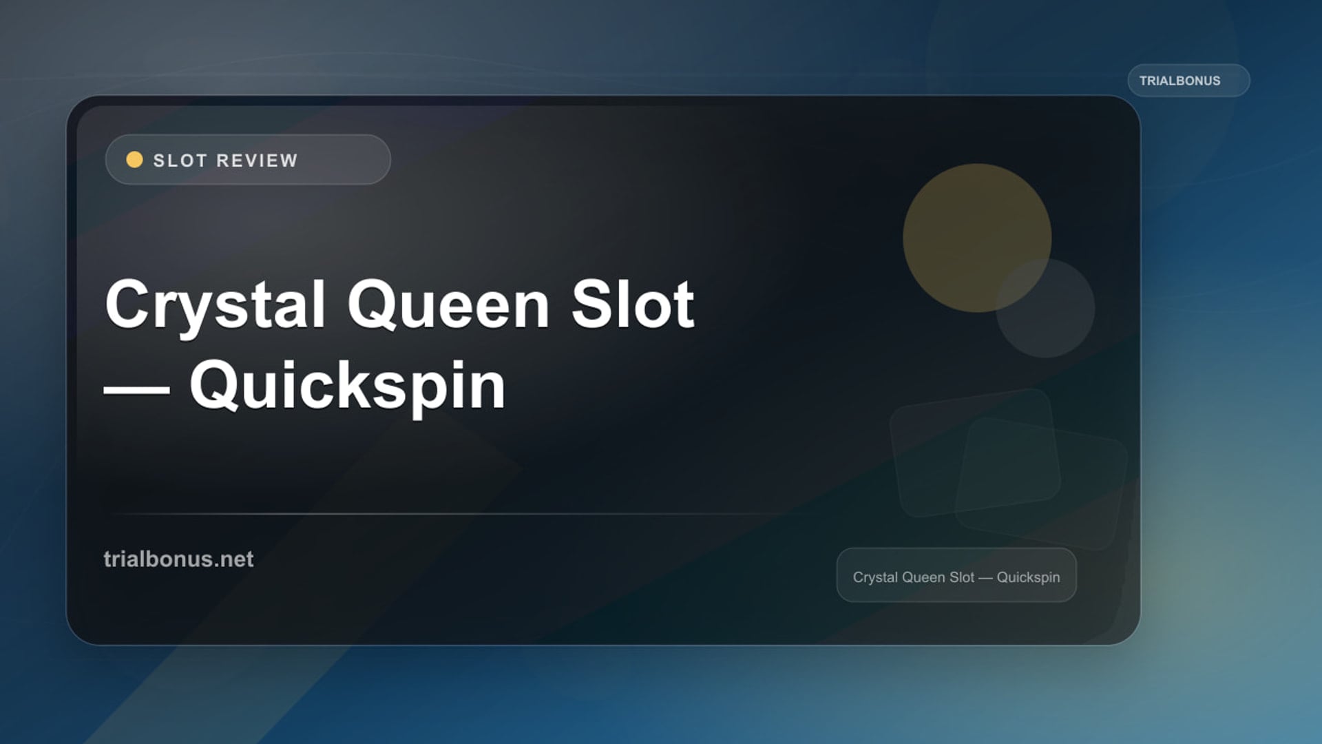 Crystal Queen Slot: What to Check Before Playing review